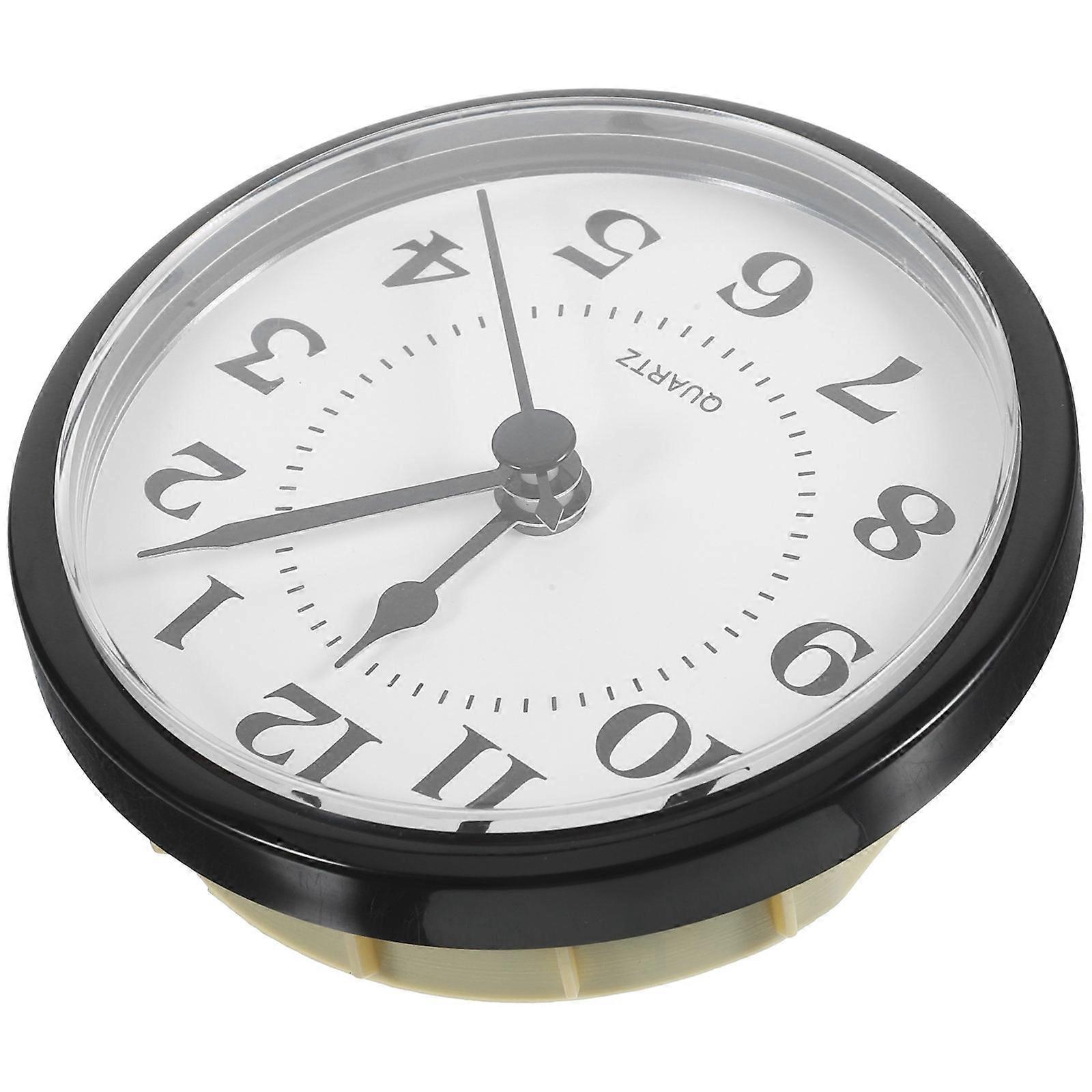 Quartz Clock 3.54x3.54x1.18in Diy Insert Numeral Quartz Movement With Arabic Numeral Black