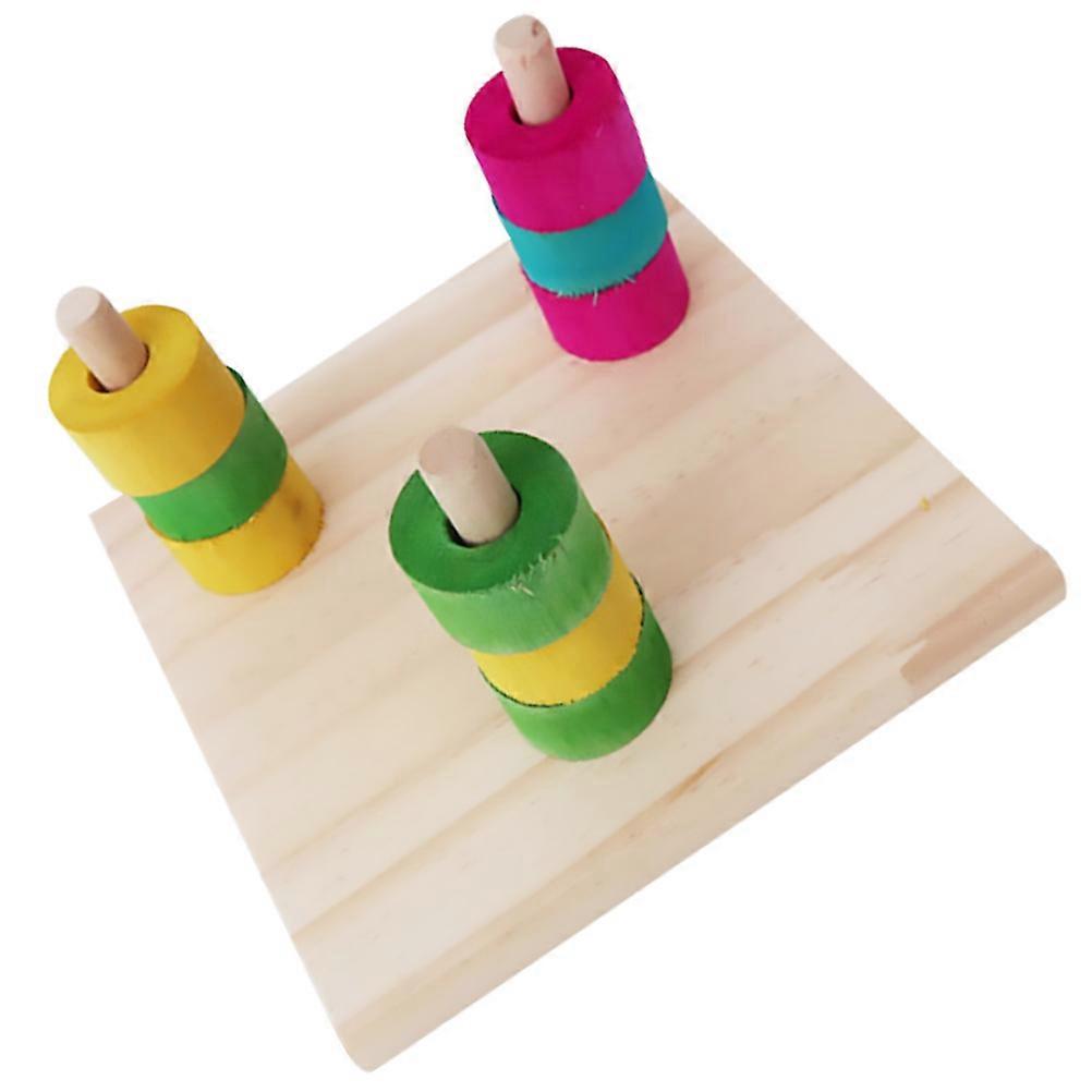 Ring Toss for Parrots Parrot Interactive Ring Toss Toy Pet Owners Skill Development Wood Playtime 1Set
