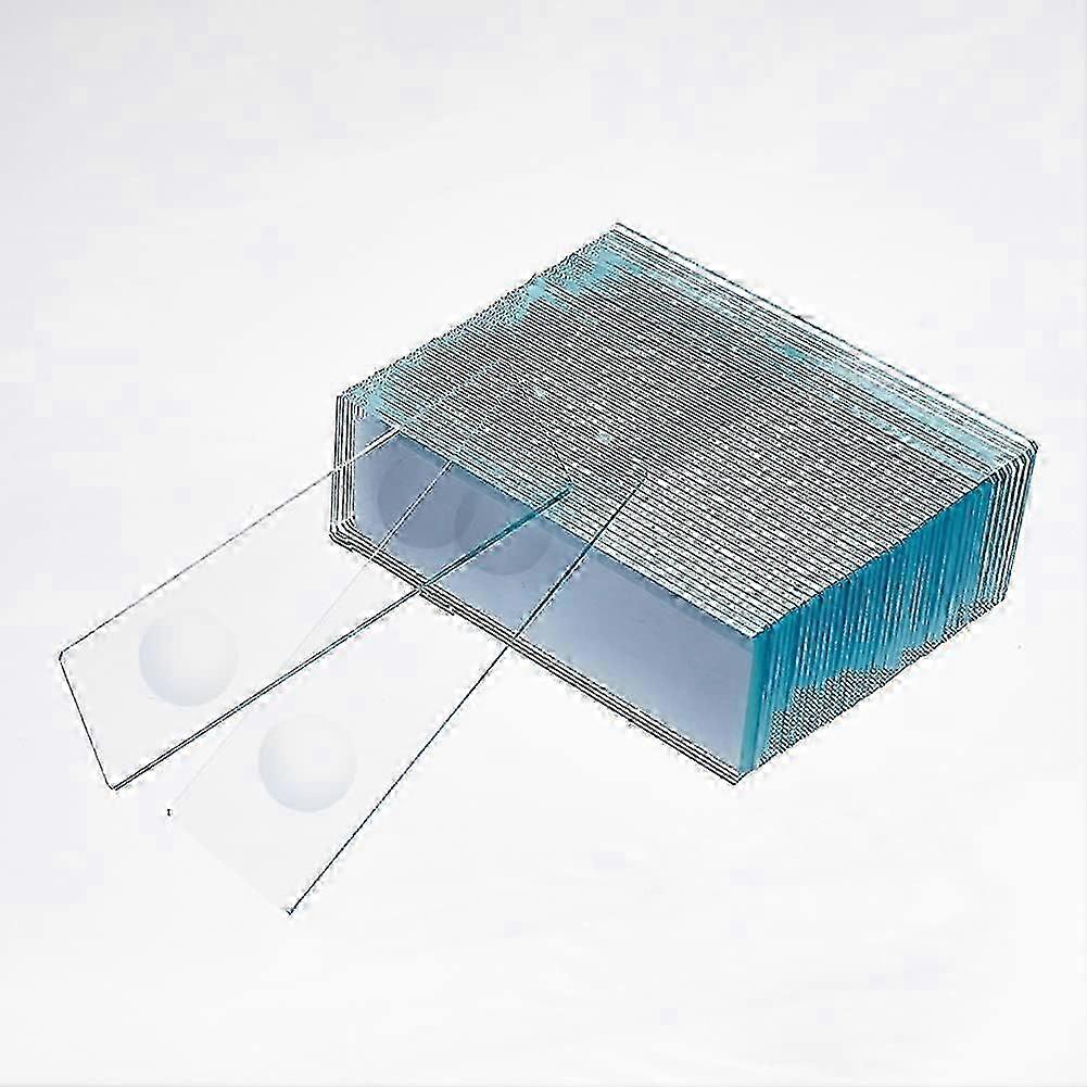 2025 20Pcs Microscope Slides with Double Depression 76.5x25mm Glass Double Concave Slide Pre-Cleaned Rectangle Cover Slips for Lab Supplies