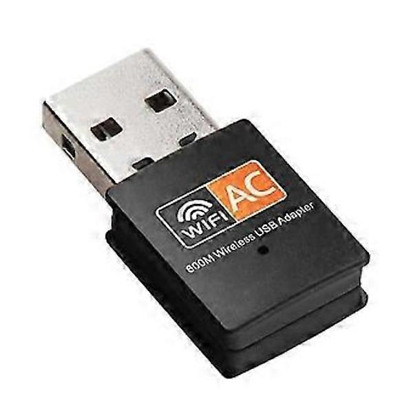 Dualband 600 Mbit/s 2,4 GHz + 5 GHz USB-WLAN-Adapter, WLAN-Antenne, 802.11a/b/g/n/ac, WLAN-USB-Adapter für MAC, Windows, Schwarz