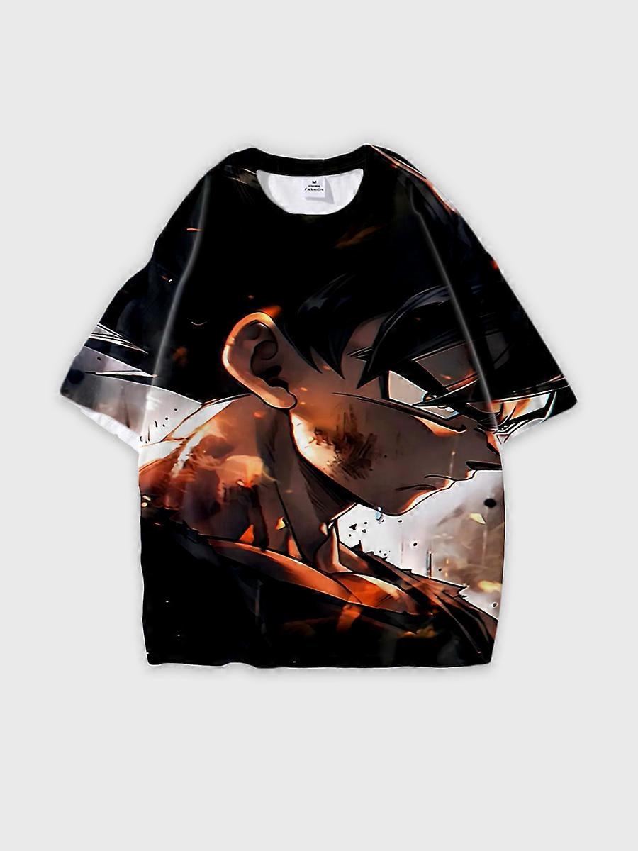 T-shirt round neck Cartoon Pattern loose short sleeve P366