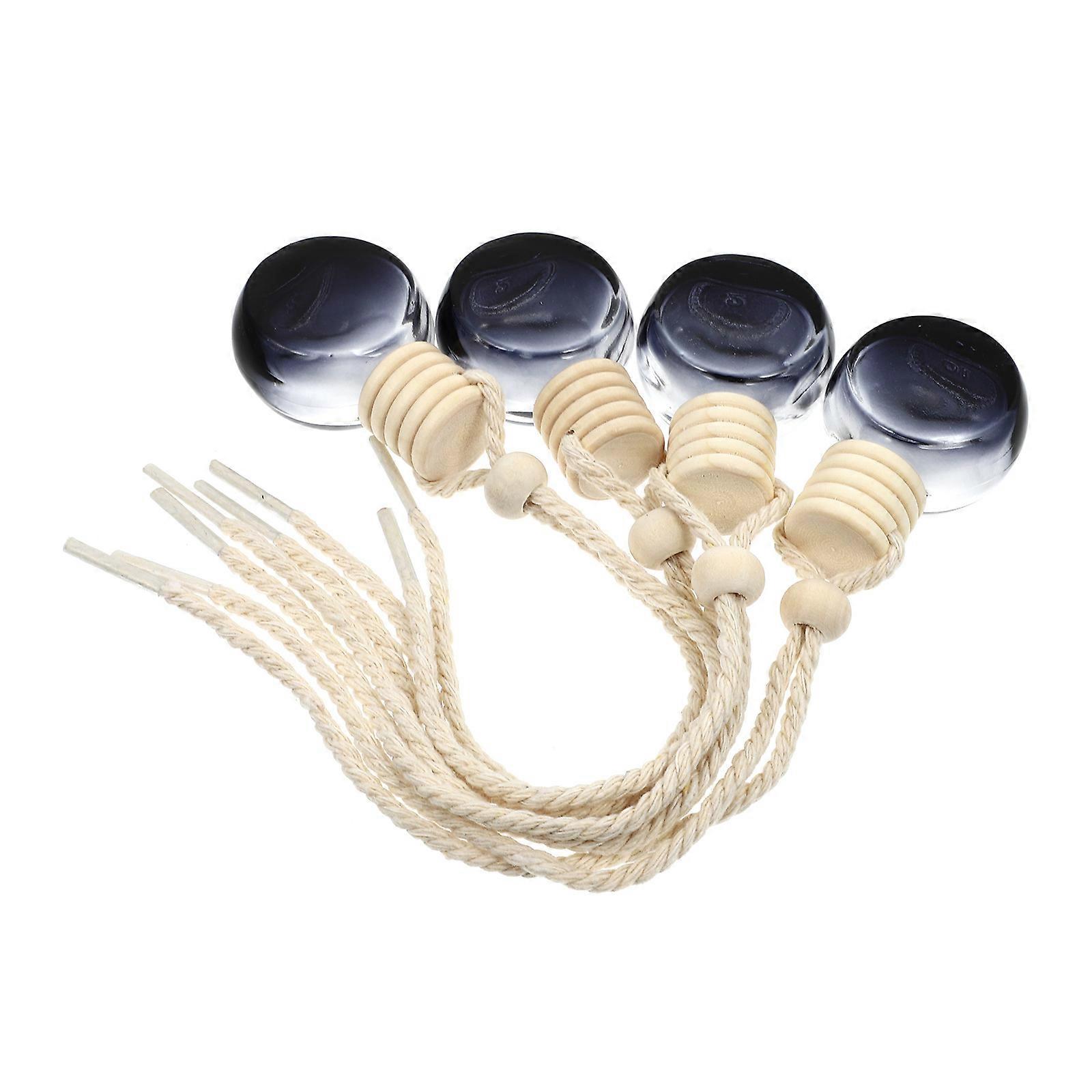 Car Aromatherapy Perfume Bottle Pendant 4 Pcs Refillable Purification Device for Car Use in Purple Designed for Family and Friends