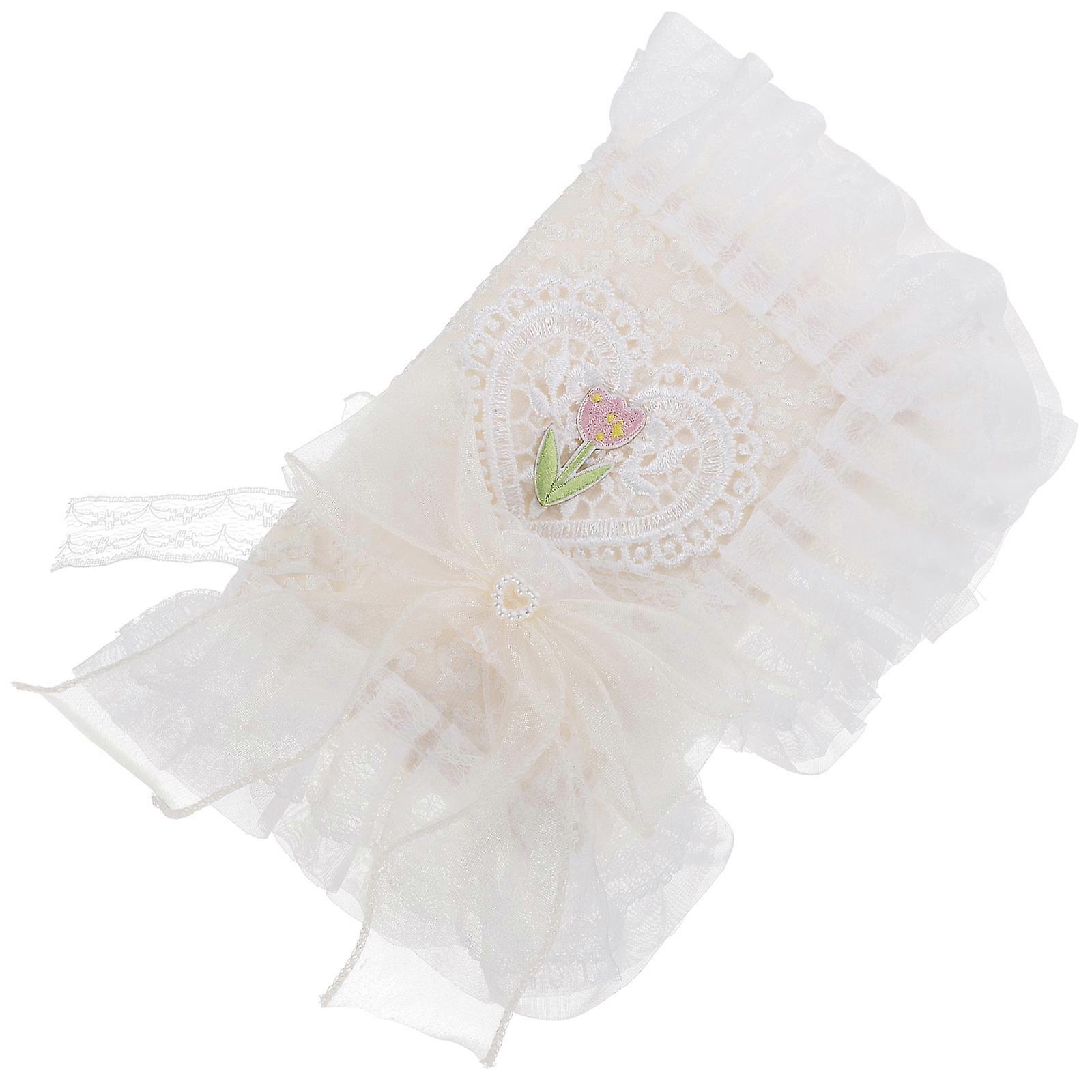 Washable Lace Book Cover for Students, Handmade Fabric Notebook Sleeve with Unique Design, Practical Textbook Protector for School and Personal Use