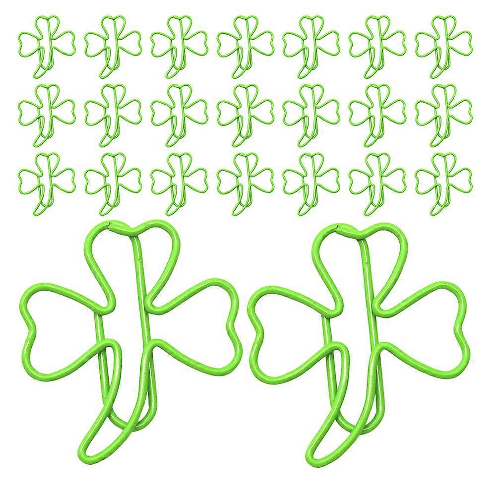 Decorative Paper Clip Leaf Modeling Reading Position Marking Personal Use Green Metal 40Pcs