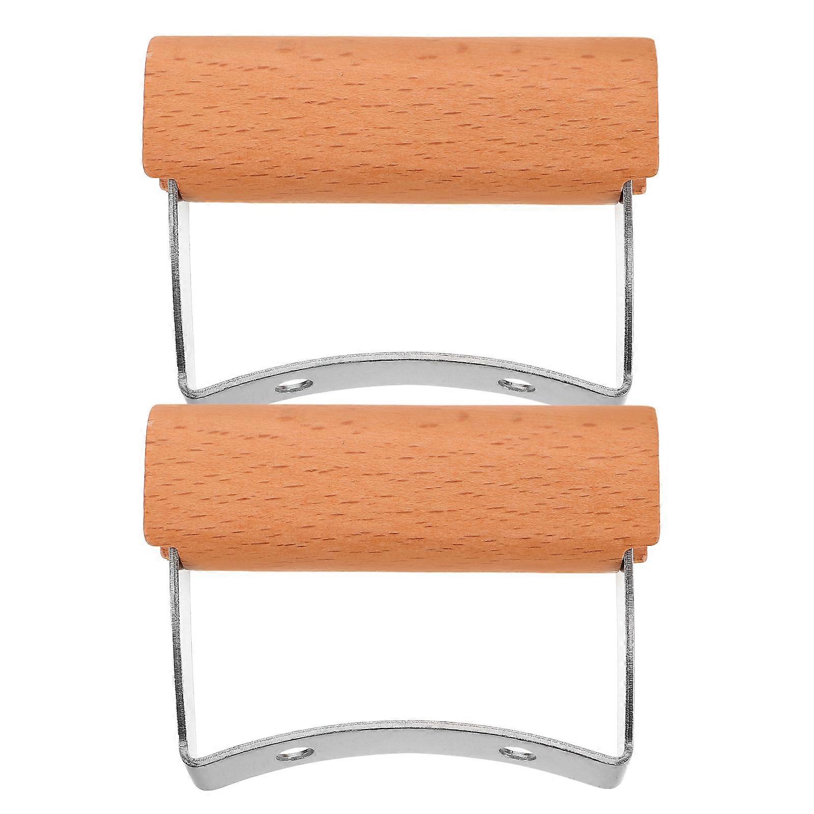 Wooden and Iron Pot Handles for Kitchen Cookware Easy to Clean and Install 2 Pcs Universal Fits