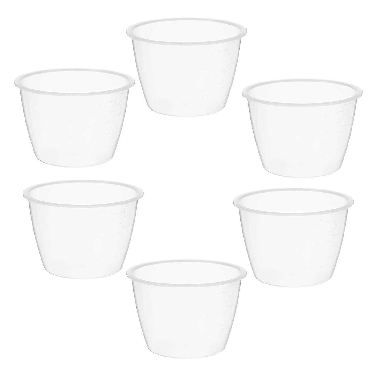 Transparent PP Rice Measuring Cup with Practical Scale for Kitchen Use 6 Pieces