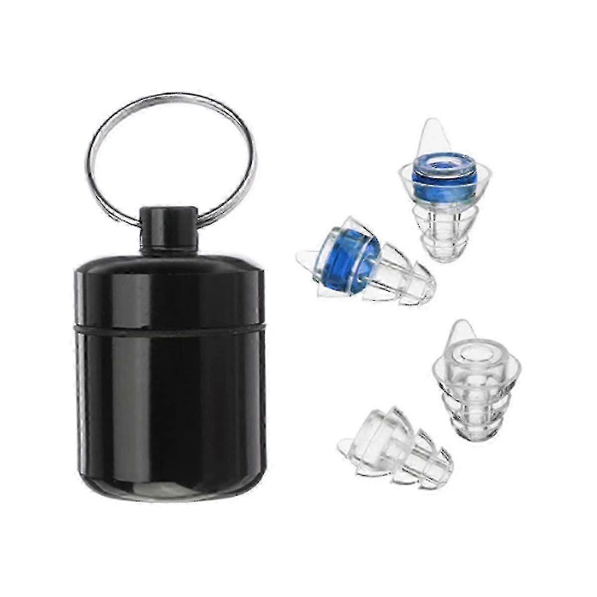 2 Pairs High-Fidelity Ear Plugs for Concerts & Clubs - Noise Reduction