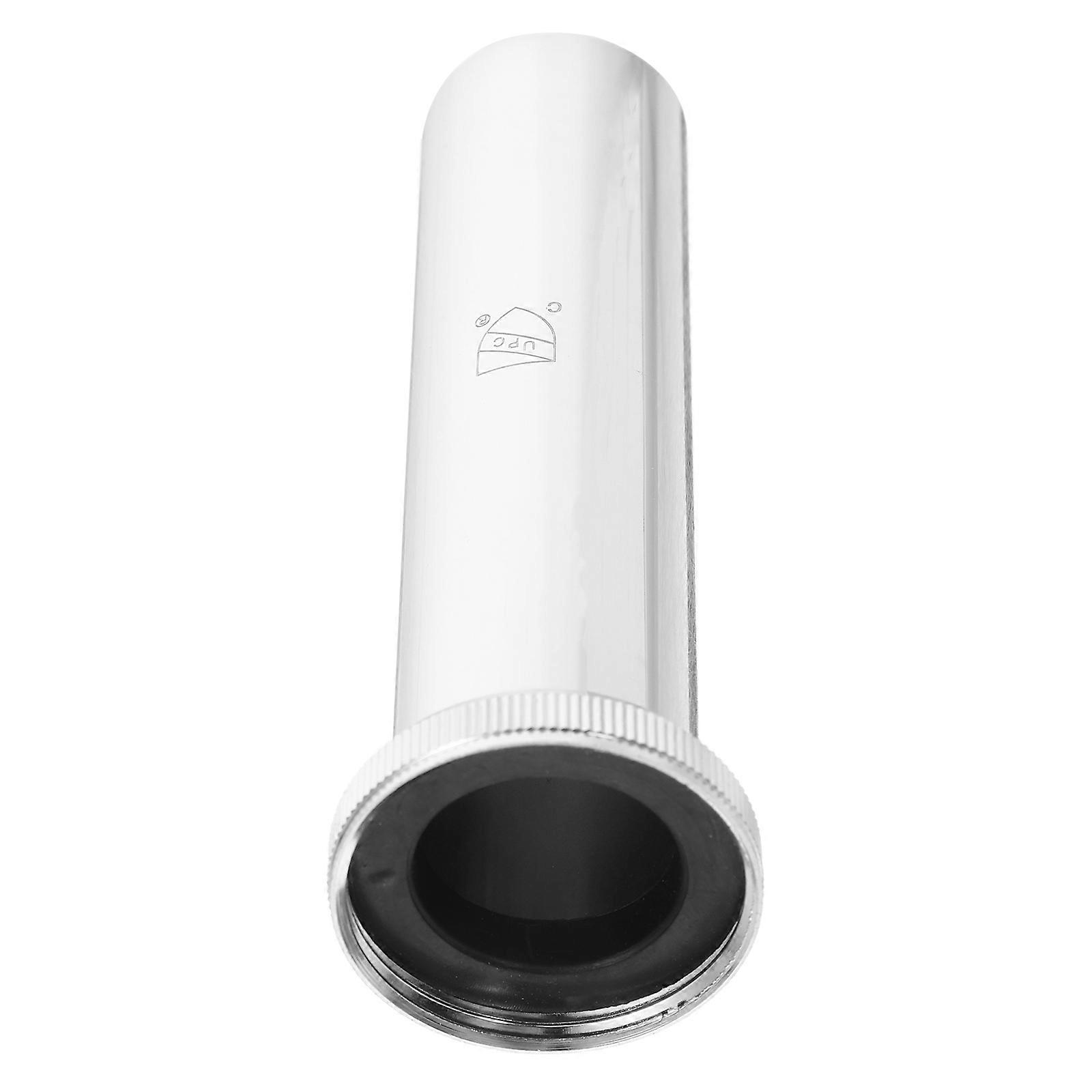 Copper and Stainless Steel Sink Extension Tube for Trap with Tubular Drain Connection for Home Use Silver