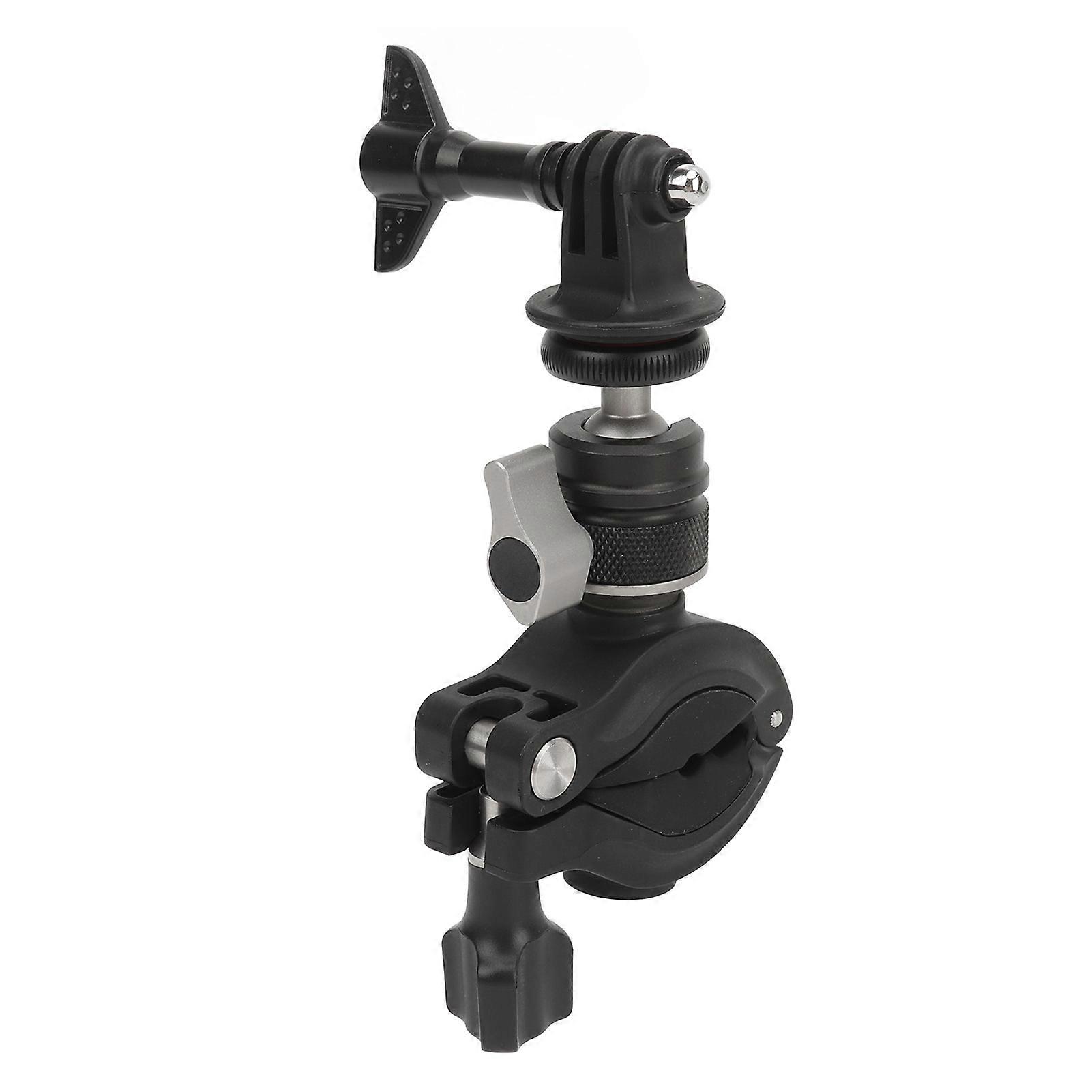 Camera Motorcycle Mount Clamp 360° Rotation Anti Shake with 1/4inch Adapter Motorcycle Handlebar Camera Mount Holder for Insta360 Action Camera