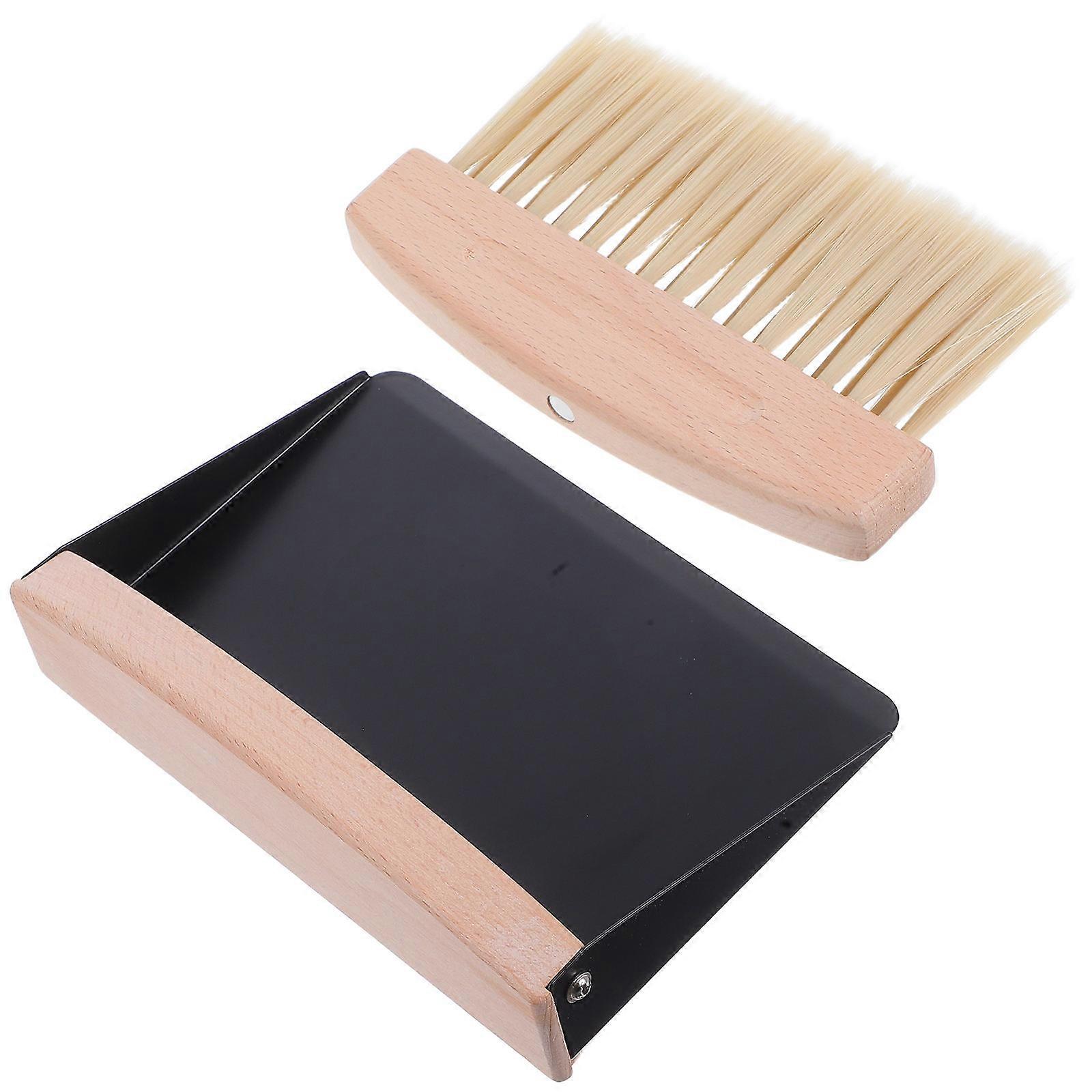 Tabletop Mini Broom Dustpan And Brush Set Small Area Cleaning Portable Design Iron Material Dust Removal 1Set