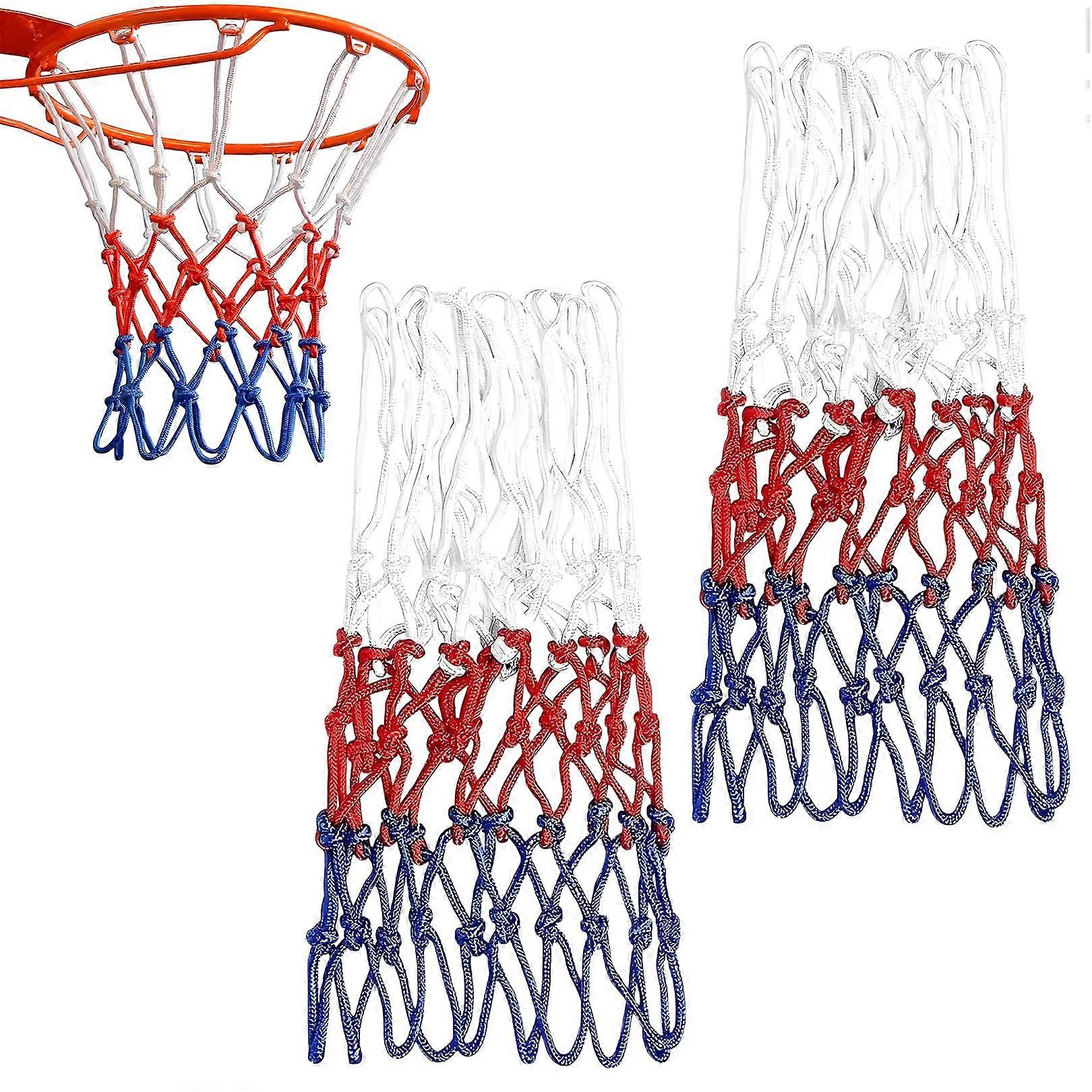 Pack of 2 Weatherproof Basketball Net 12 Loops Nylon for Indoor Outdoor Sports