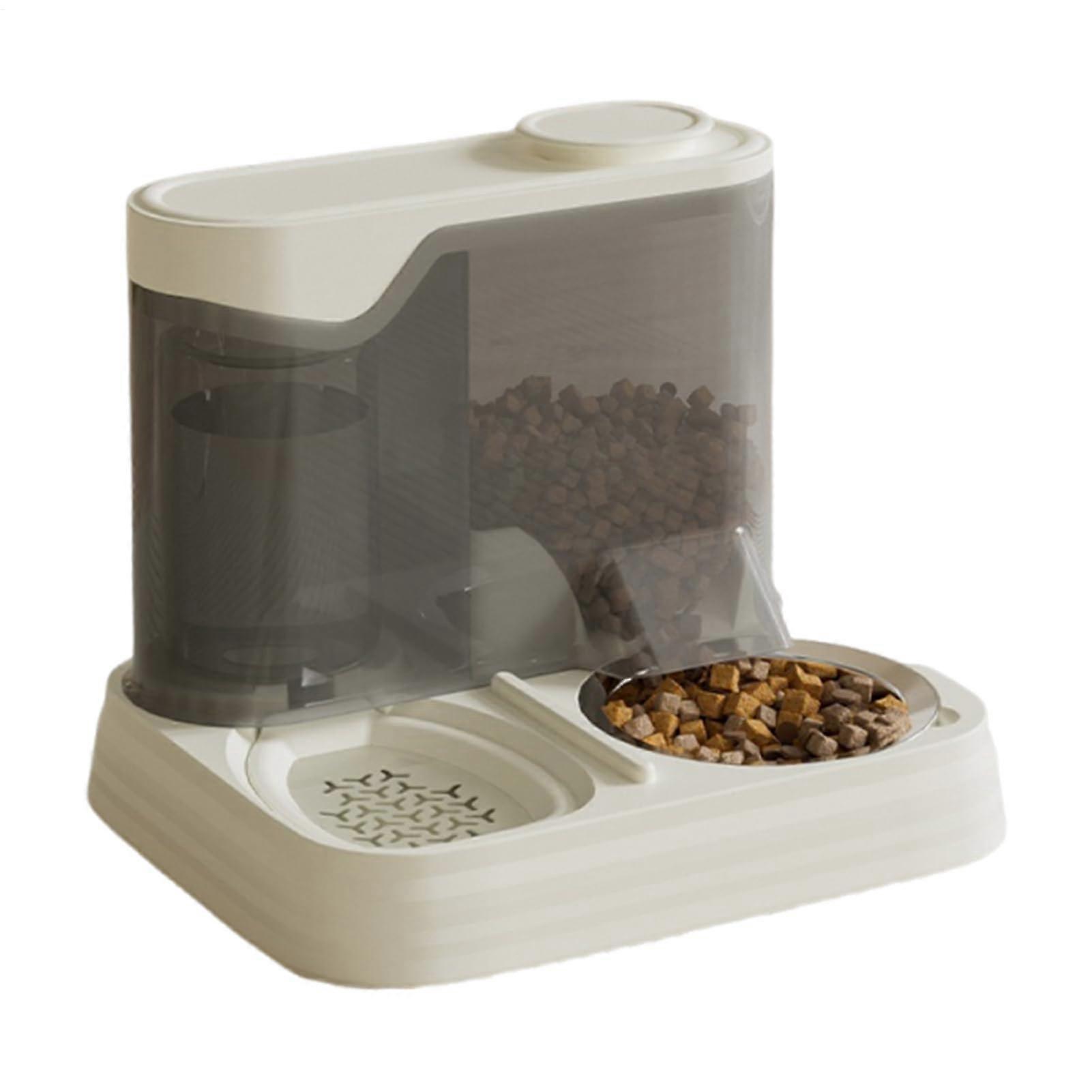 Automatischer Katzenfutterautomat Automatic Cat Feeder And Water Dispenser Non-Slip 2-In-1 White For Home Multi-Pet