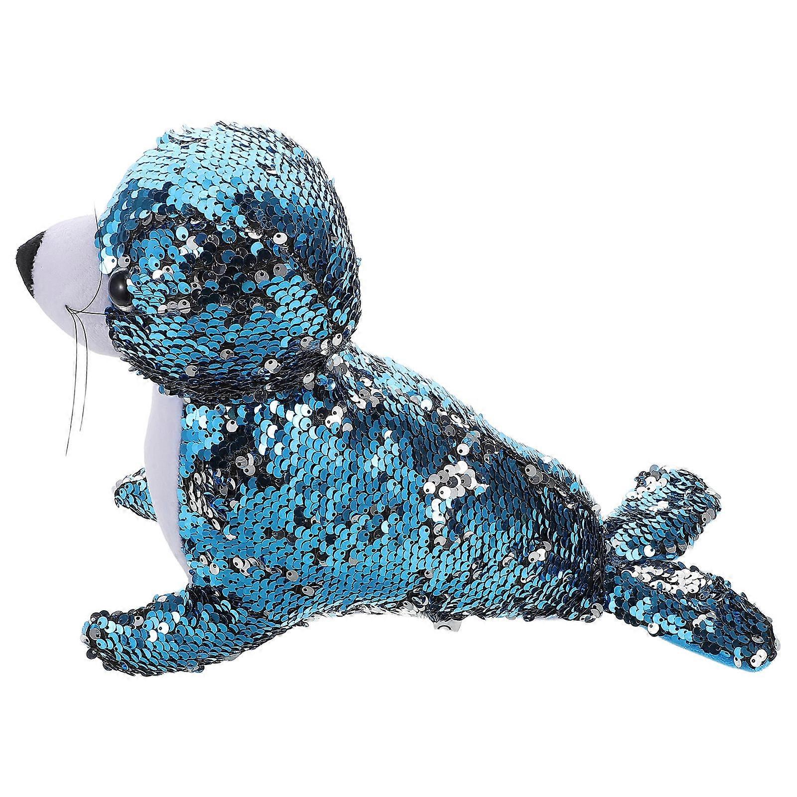 Adorable Sea Creature Plush Stuffed Toy With Reversible Sequins Ideal For Childhood Play Activities And Decorative Use 1Pcs