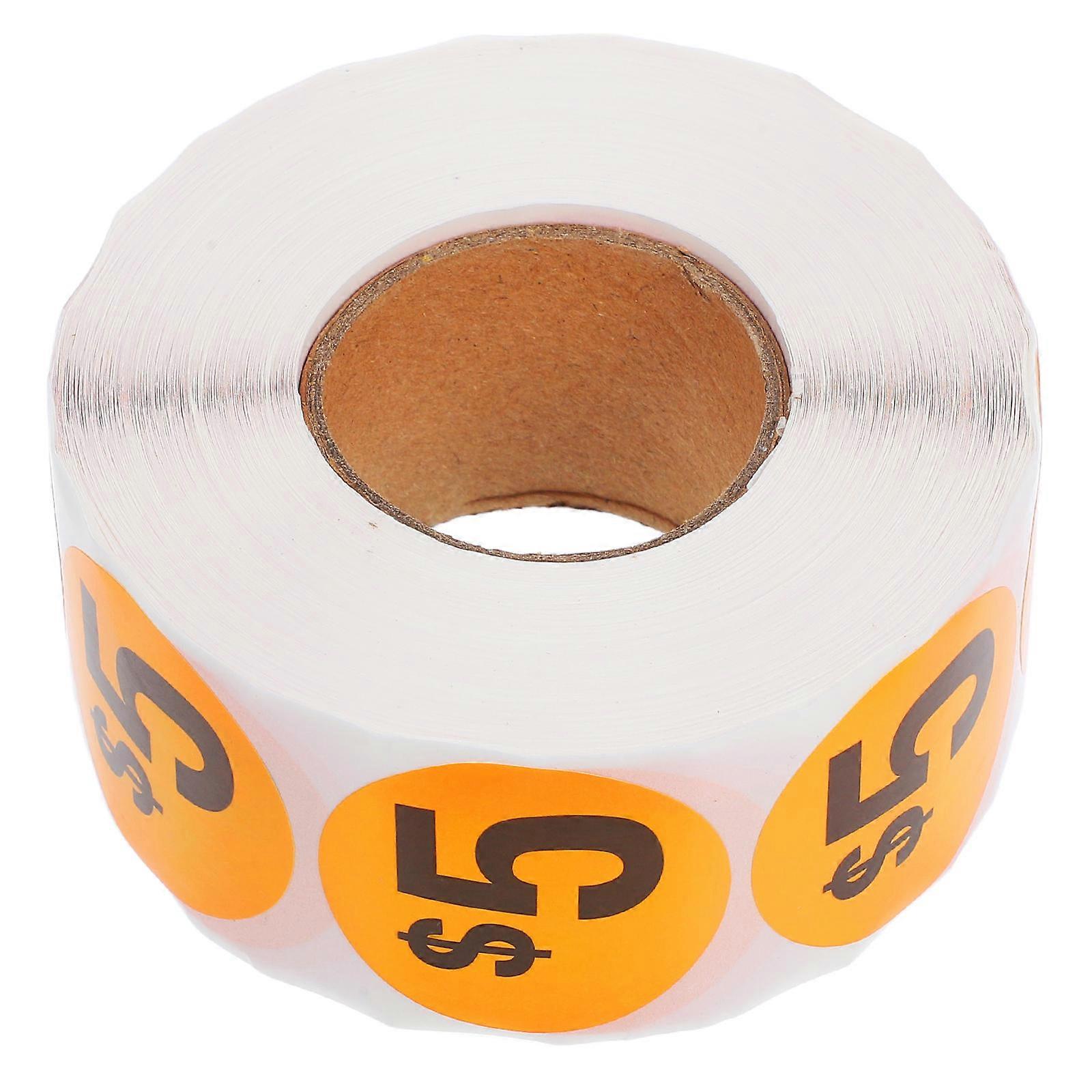1000Pcs Round Pricemarker Labels Stickers For Retail Environment Effective Pricing Easy-To-Read And Adhesive Orange Color