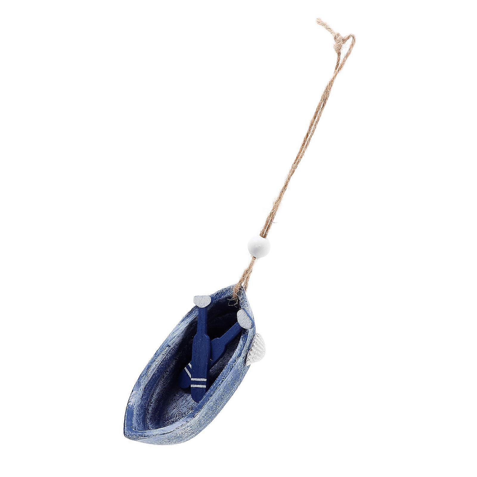 Miniature Beach Boat Ornaments with Paddles for Dollhouse Ocean Decor – Micro Landscape Props for DIY Crafts & Seaside Sandbox Displays
