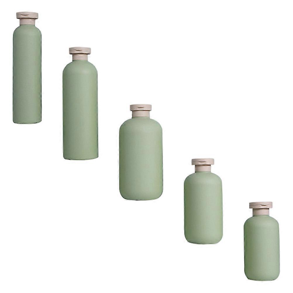 Refillable Travel Shampoo Bottles 250ml Simple Style For Everyday Use Green Liquid Storage 5Pcs