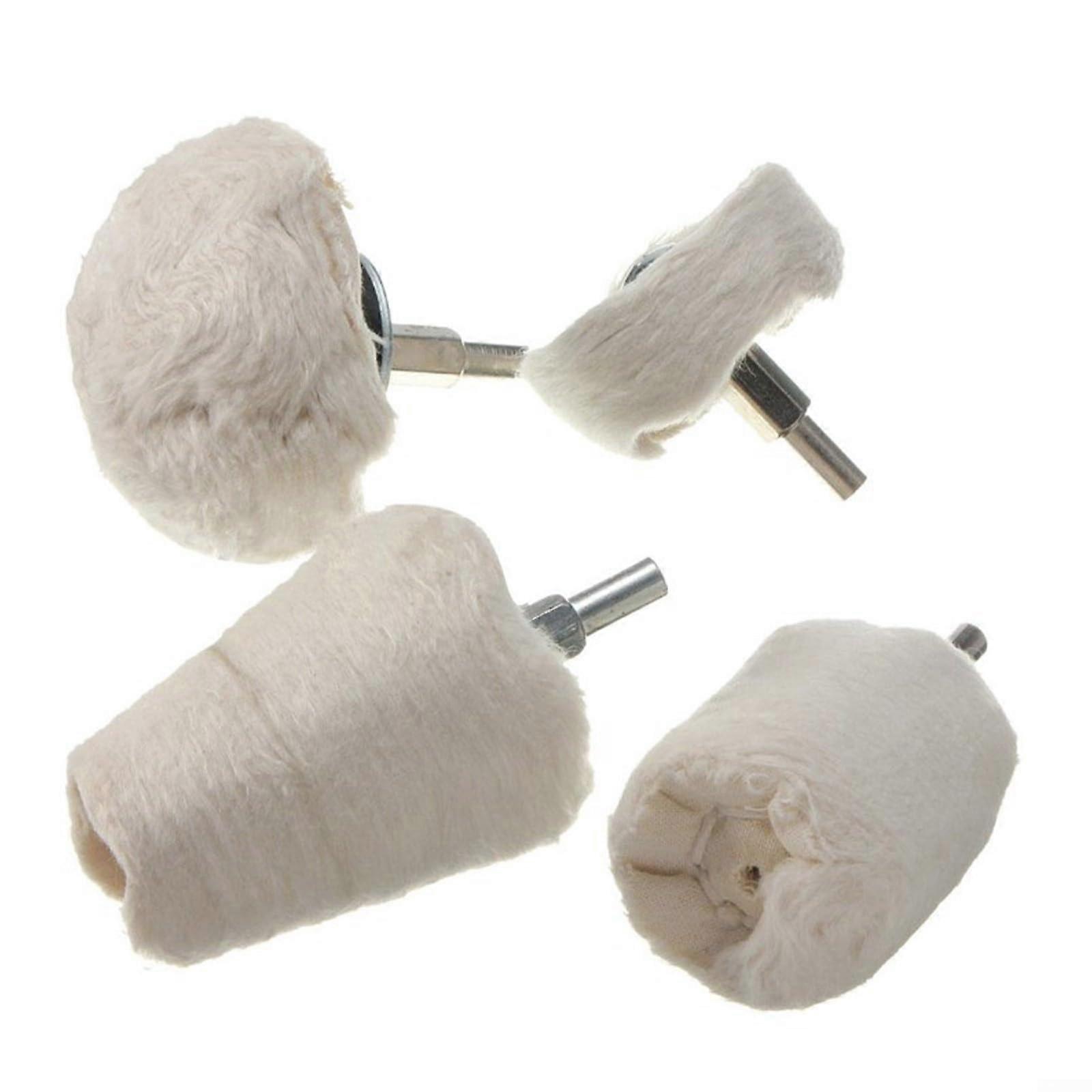 4piece polishing set for drills, tailored for polishing recessed areas and achieving finishes on various surfaces.