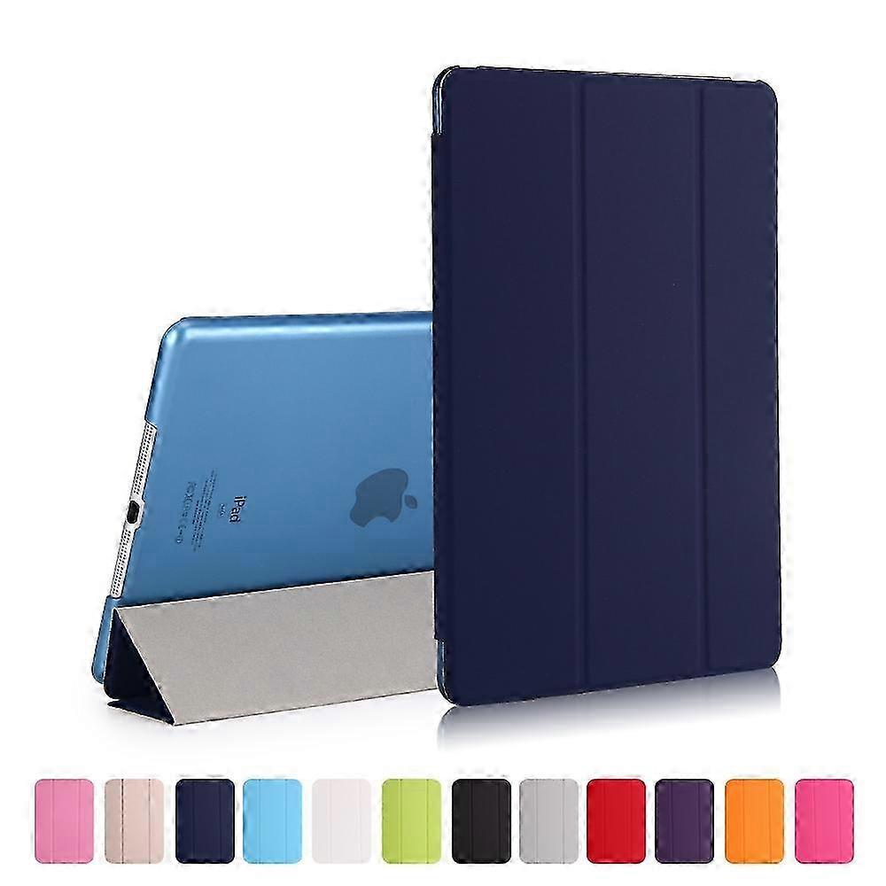 For iPad 9.7-inch (2018) (2017) Magnetic Tri-Fold Stand Leather Case Smart Awake Sleep Tablet Cover