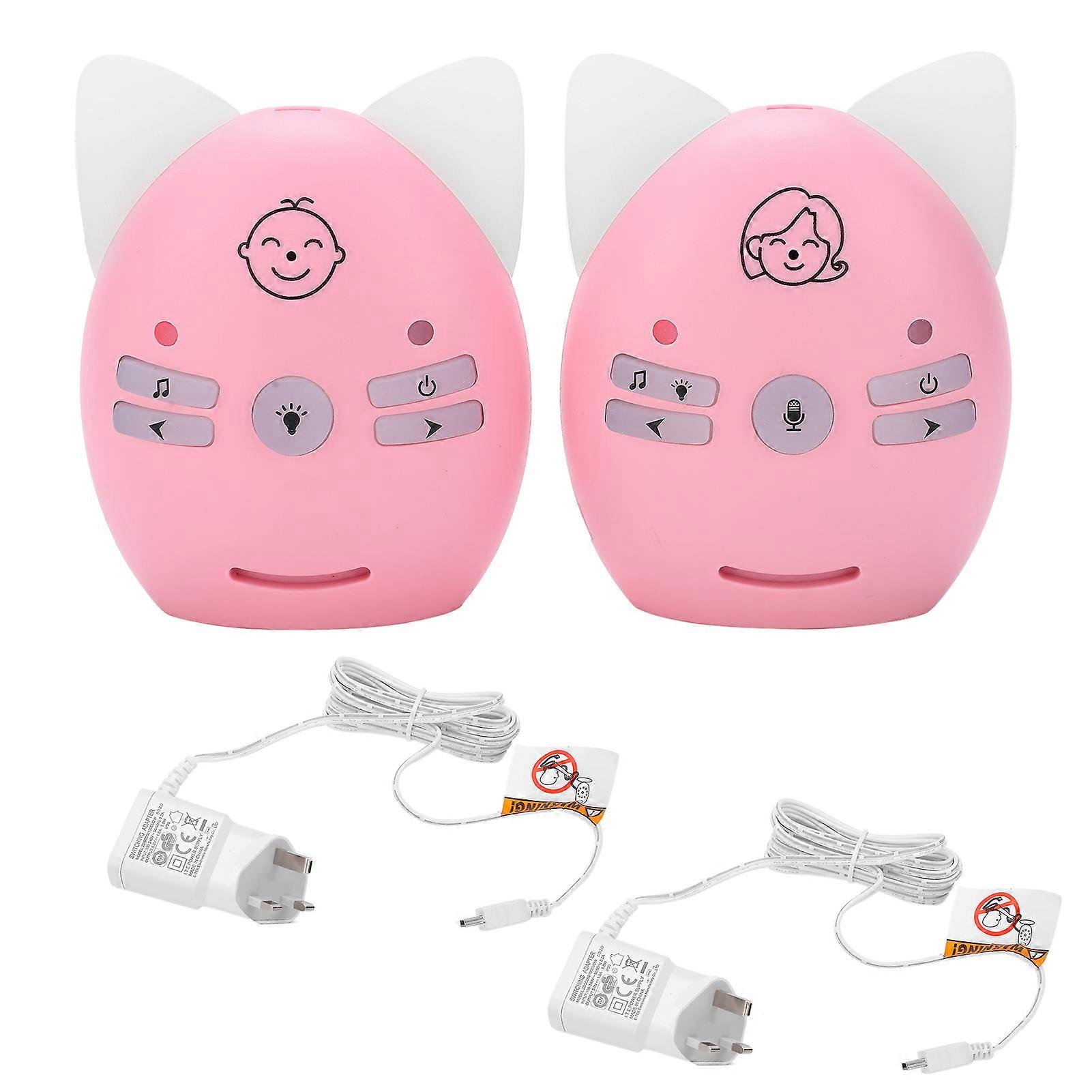 Wireless o Baby Monitor Two Way Talk Baby Monitor with Music Pink