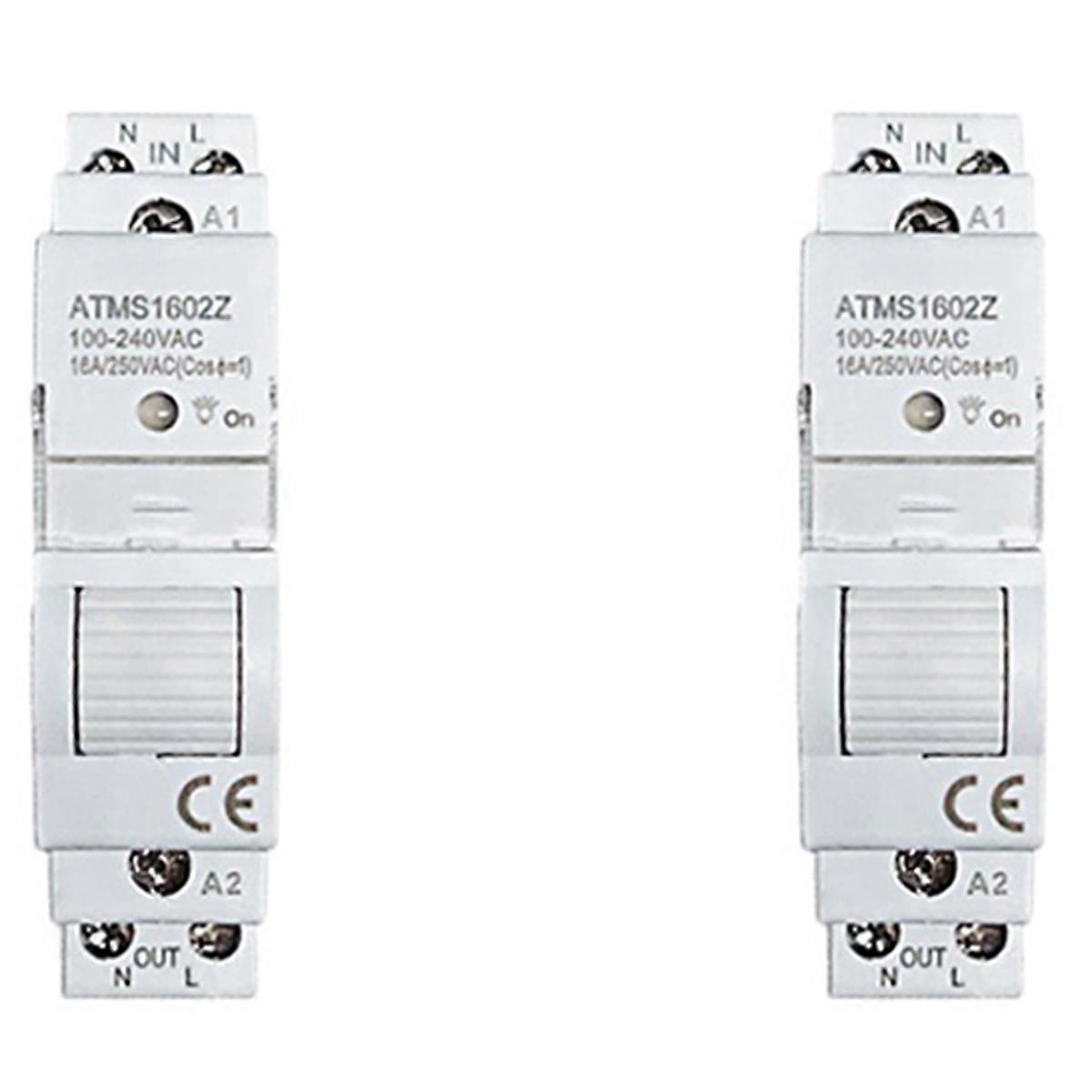 2X Tuya Smart Life ZigBee 16A Din Rail 1P Switch KWh Meter with Energy Monitor Timer Support App Rem