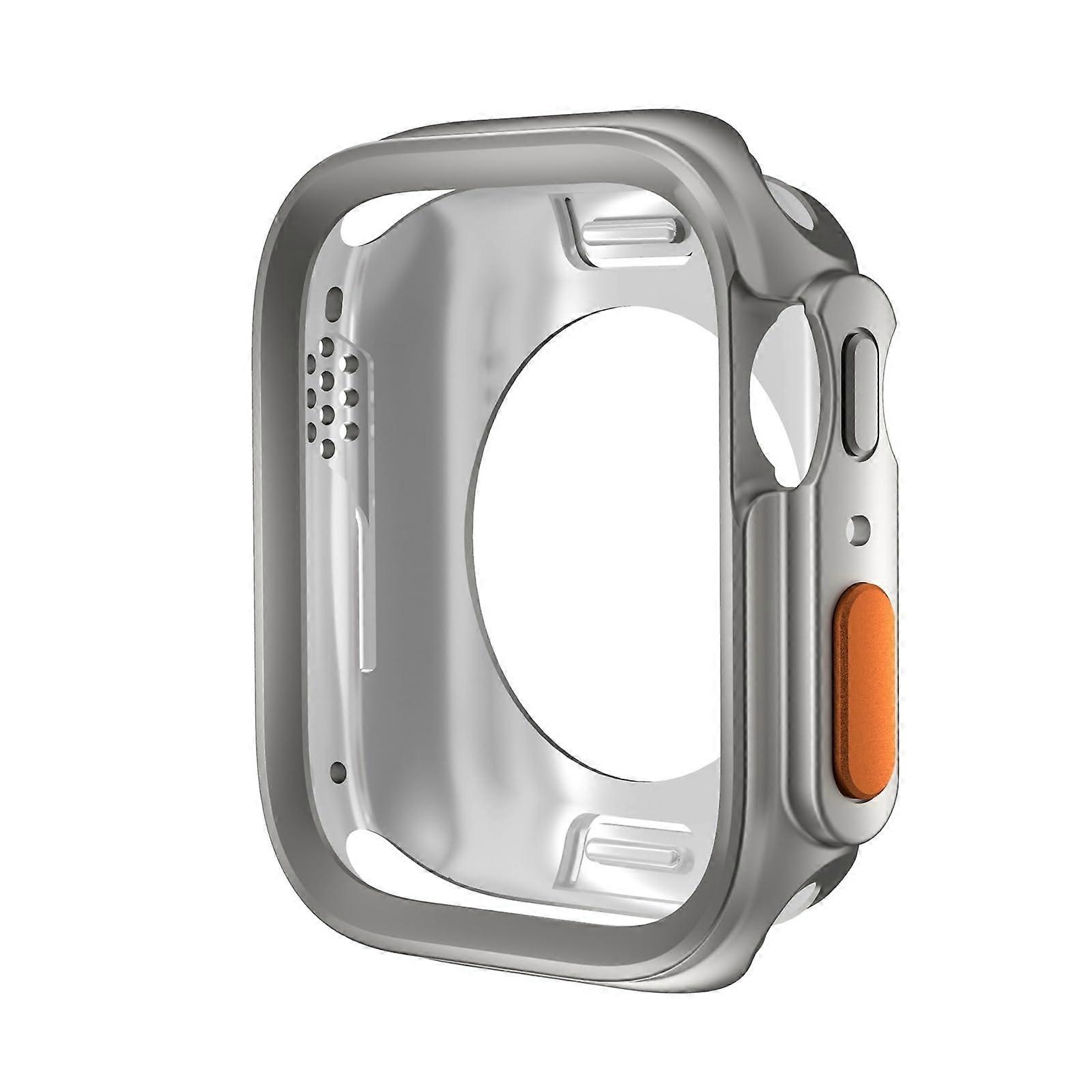 Ultra Case for Apple Watch 45mm 44mm 41mm 40mm TPU Soft Cover Compatible with Series 9 8 7 6 SE 5 4 Ultra 2 1 Titanium 49mm