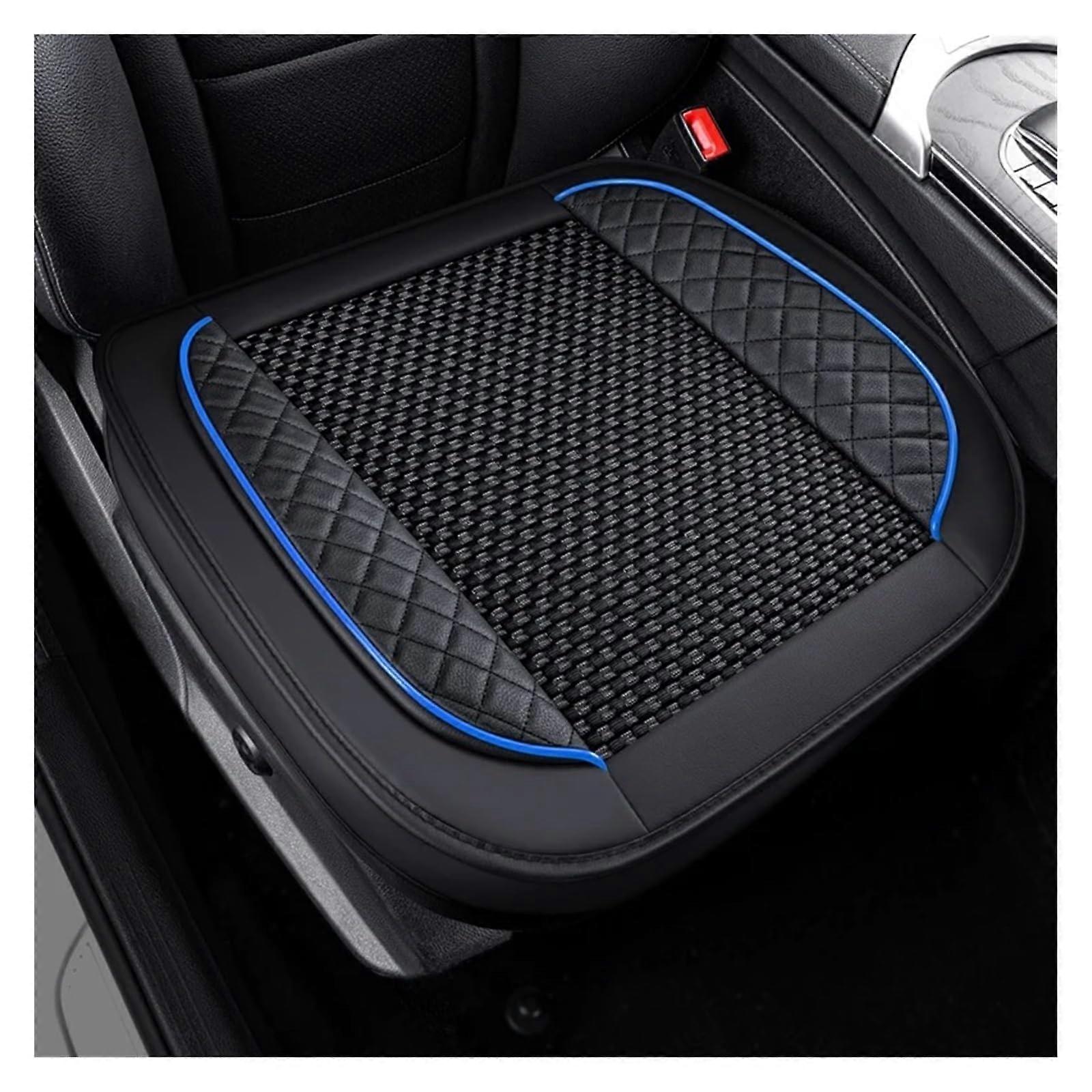 Auto Seat Cushions For Toyota Yaris Octavia A7 A5 Geely Atlas Focus Mk3 Universal Ice Silk Car Seat Cover (Black Blue)