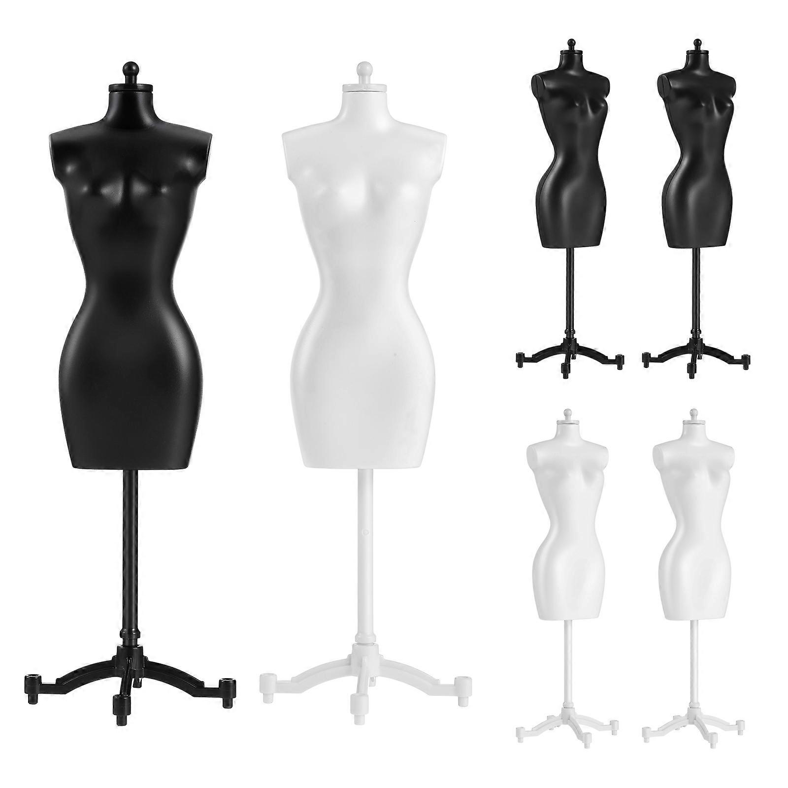 Puppenkleid Form Mannequin Ständer für Kleidung Display 6Pcs Sortierte Farbe Kunststoff