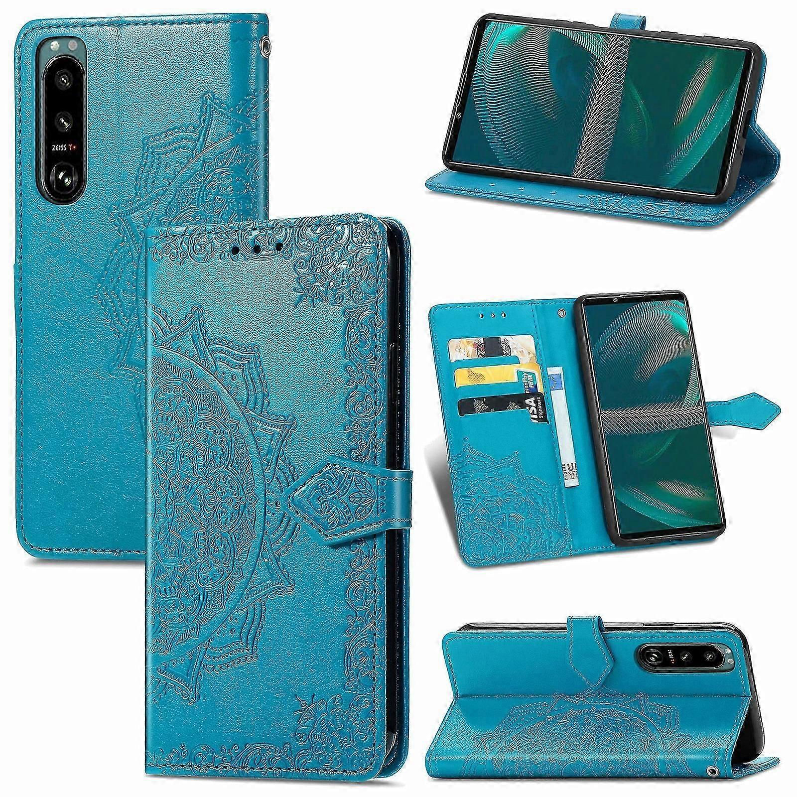 For Sony Xperia 5 III Mandala Flower Embossed Horizontal Flip Leather Case with Bracket / Card Slot / Wallet / Lanyard