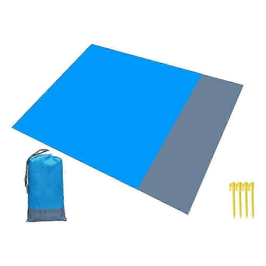 AURA Waterproof Beach Blanket Moisture Sand Resistant Pocket Foldable Easy Carrying