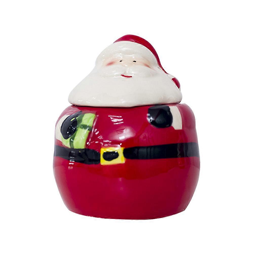 Ceramic Seasoning Jars Set Of 2Pcs Featuring Santa Claus Shape For Kitchen Use With Assorted Color And Certified Material