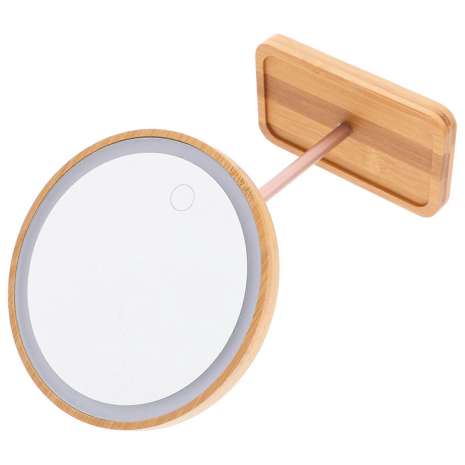 LED Light Mirror with Tray for Makeup Use Safe Durable Quality Aluminum Material Multi Color 7.1 Inches