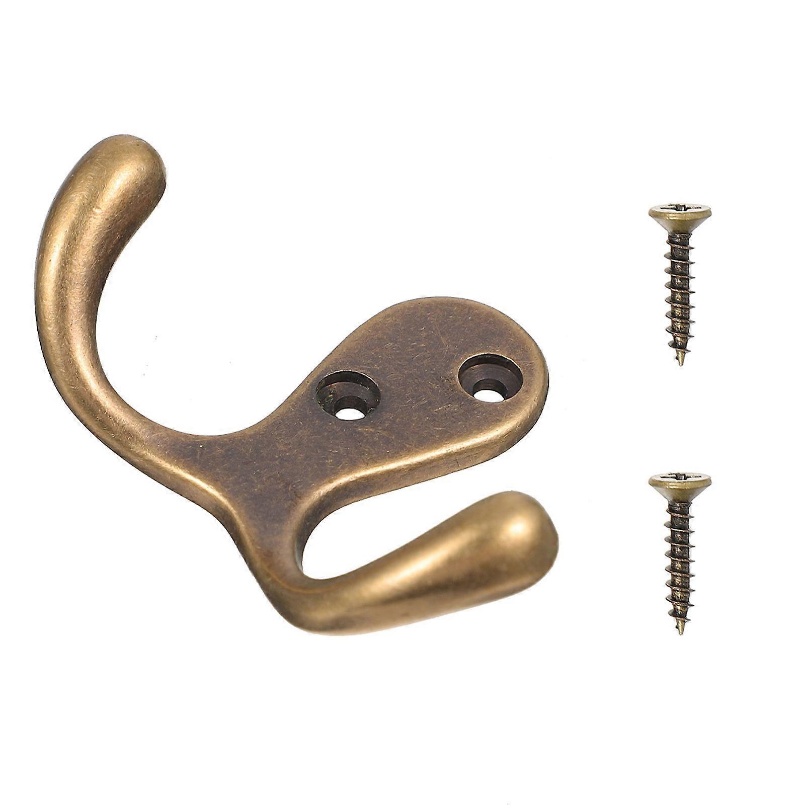 Bronz kalaptartó, dekoratív kabáttartó csavarral, kávébarnára és bejárathoz, 1 db-os csomag