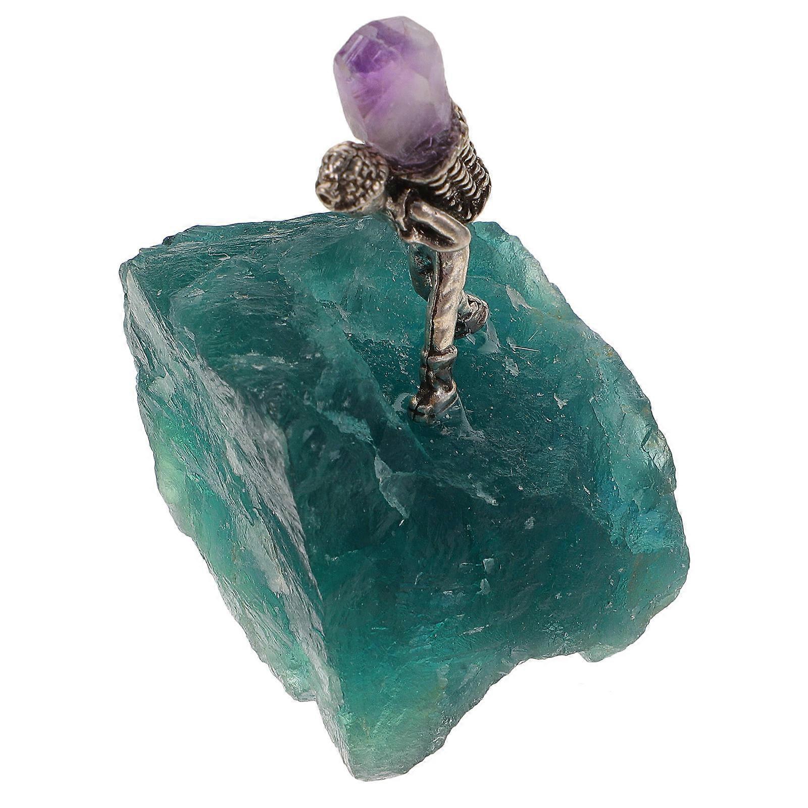Crystal Miner Back Basket Figure Adornment For Decorators Home Office Dining Room 4x4x5.5cm 1Pack