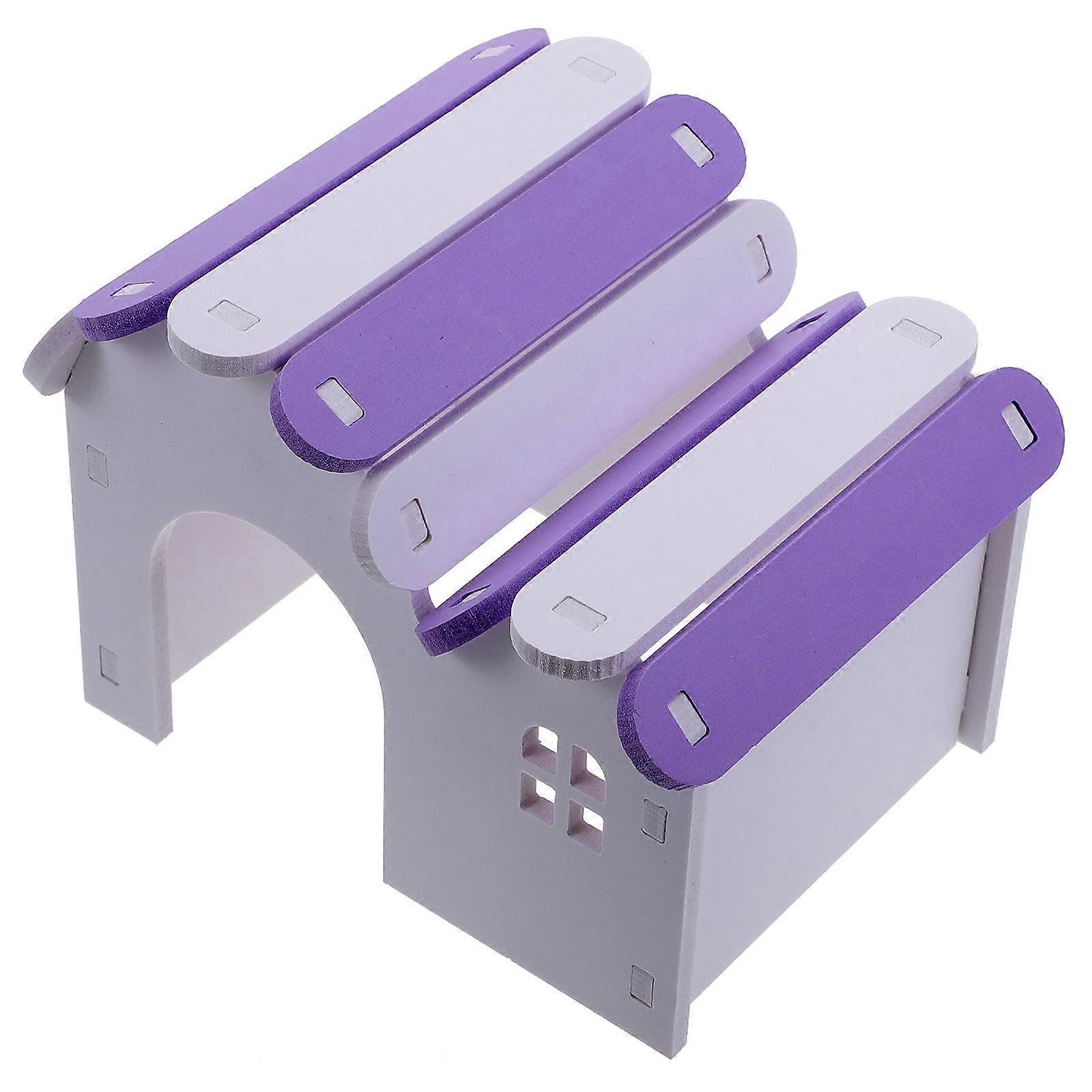 Purple PVC Hamster Villa for Small Pets Comfortable and Safe Place to Rest at Home 6 x 4 inches