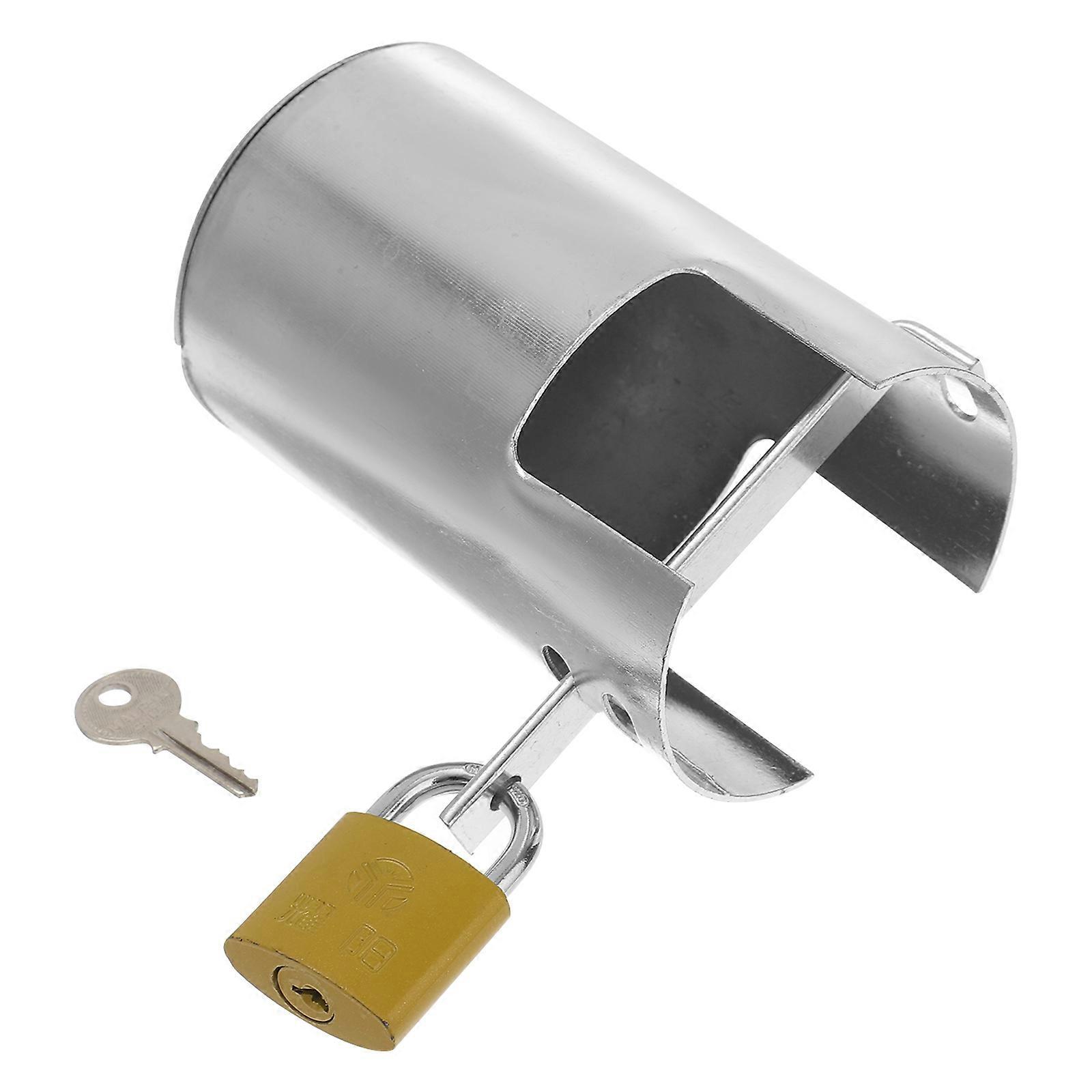 Practical Metal Tap Lock for Water Tap Protection Durable Silver Suitable for Yard Garden Set