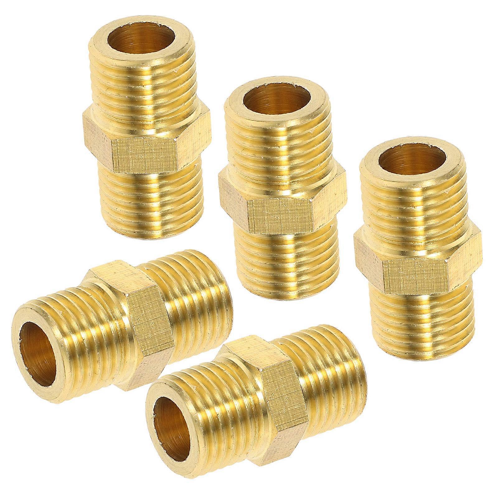 Brass Hose Adapter Fitting for Water Pipe Golden Color Ensures No Leakage with Durable Design 1/4 Inch