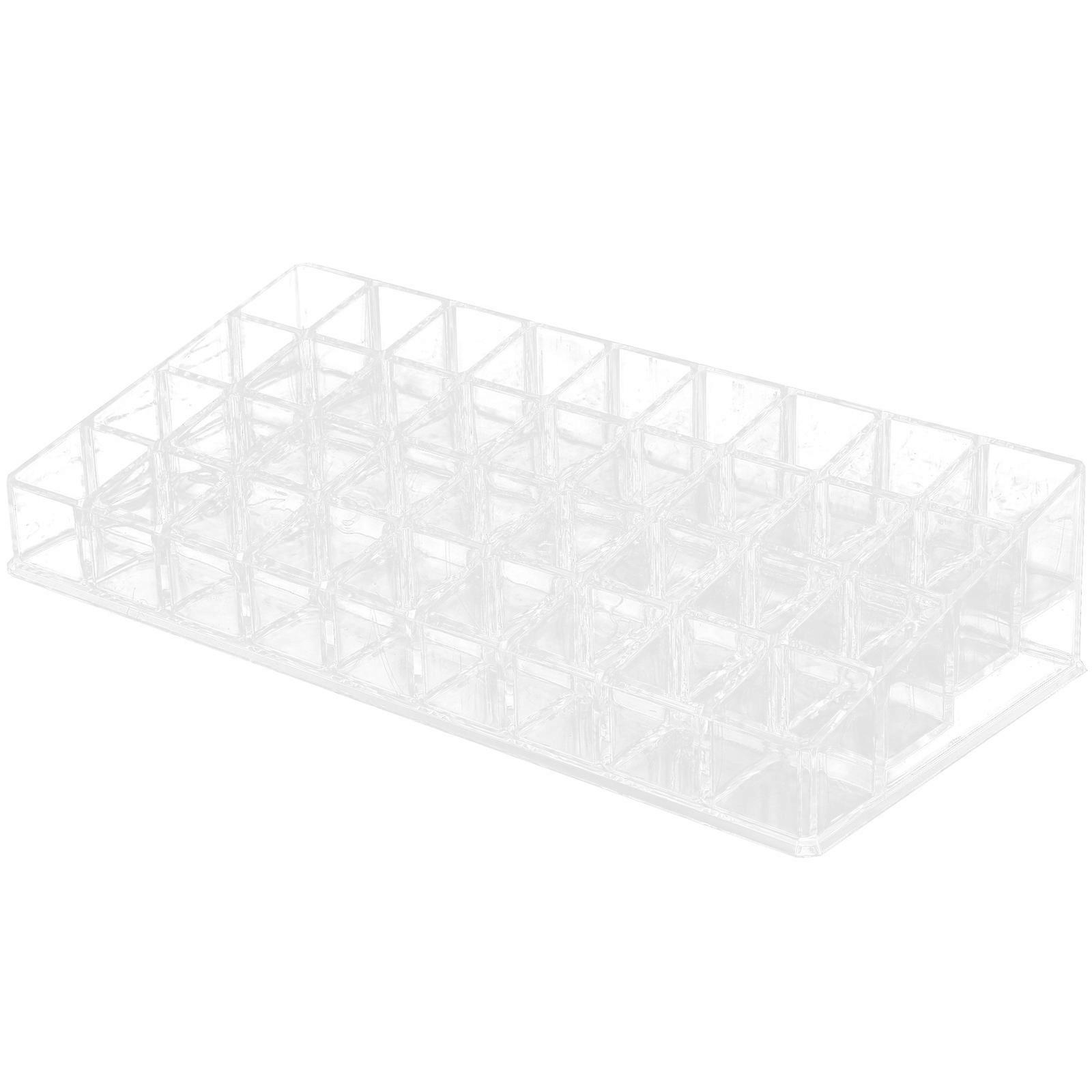Transparent Lipstick Organizer with 36 Slots for Easy Storage and Access on Desktop or Vanity 12.5x8.5x4.5 Inches