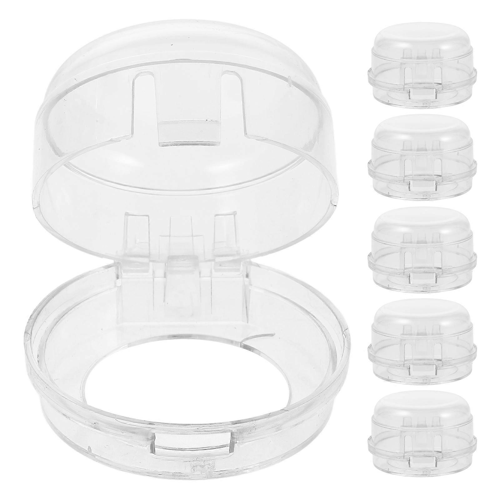 Rotary Knob Protective Cover for Gas Stove 6Pcs Transparent Child Safety Guards