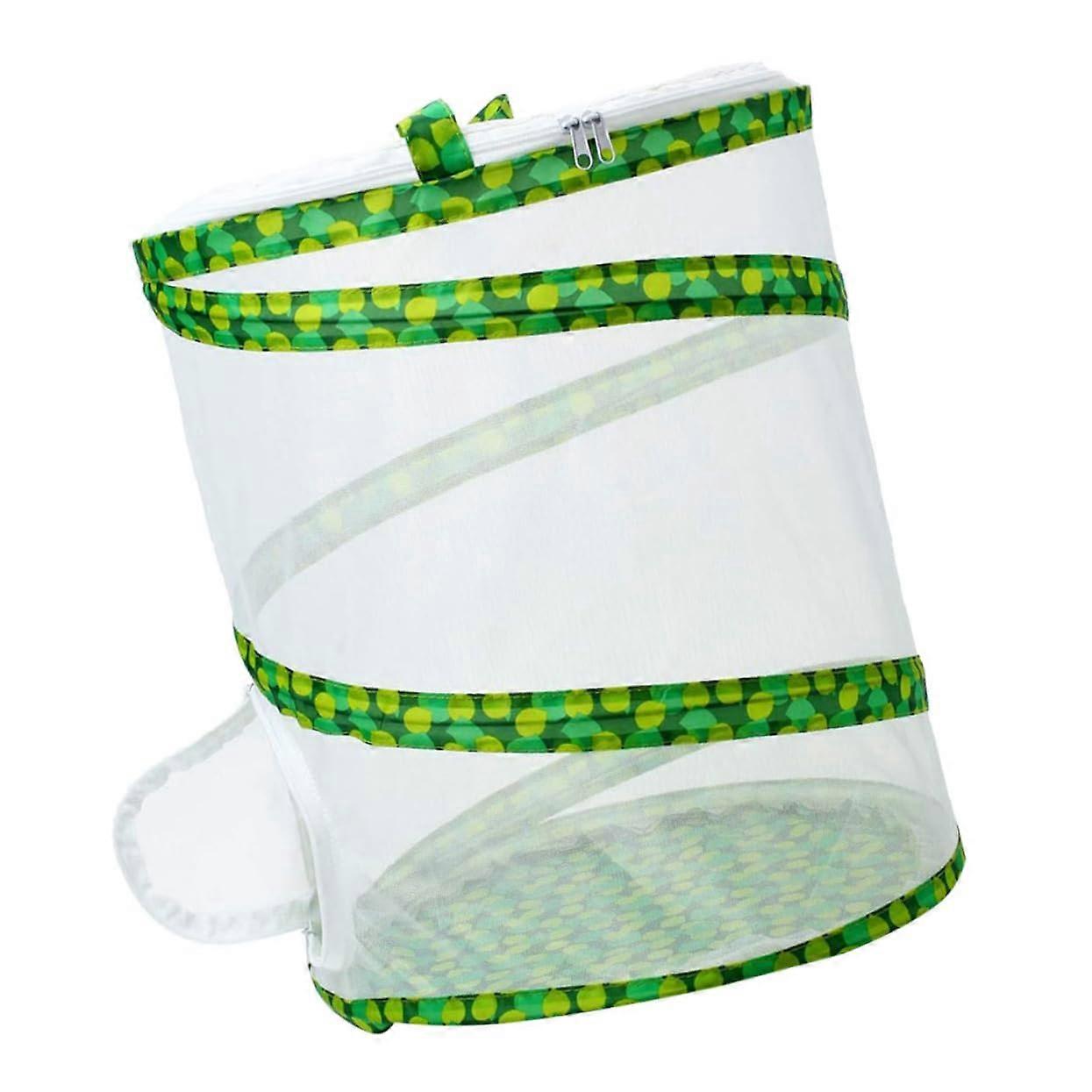 Foldable insect cage for portable observation enclosure for outdoor biology lessons, breathable design for insect breeding and observation.