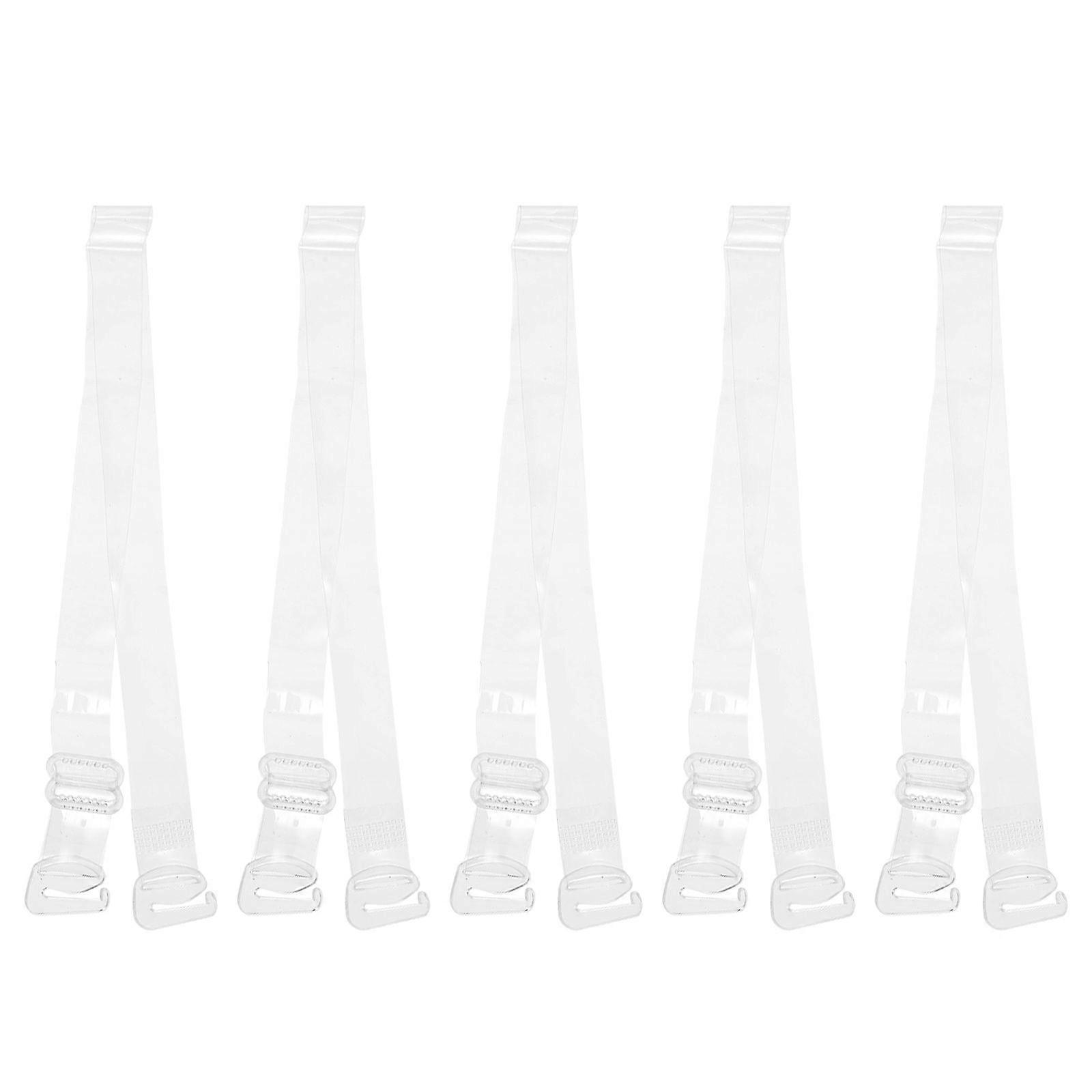 10 Pairs Invisible Transparent Bra Straps Adjustable Bra Shoulder Straps