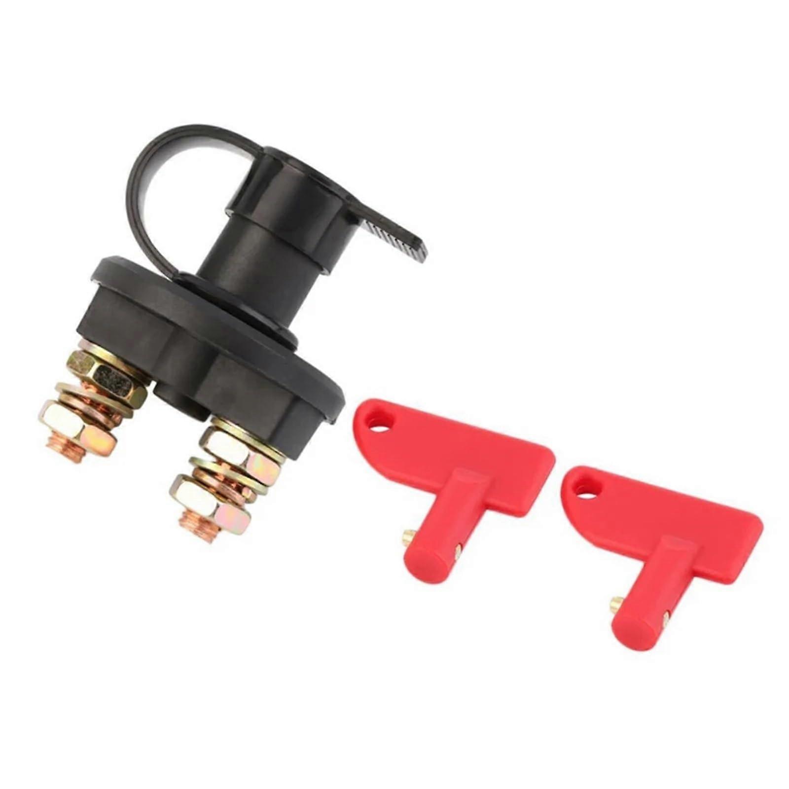 24V 400A Marine Switch Isolated Rotary Waterproof Disconnect Switch with 2 Removable Keys for Cars Trucks Boats