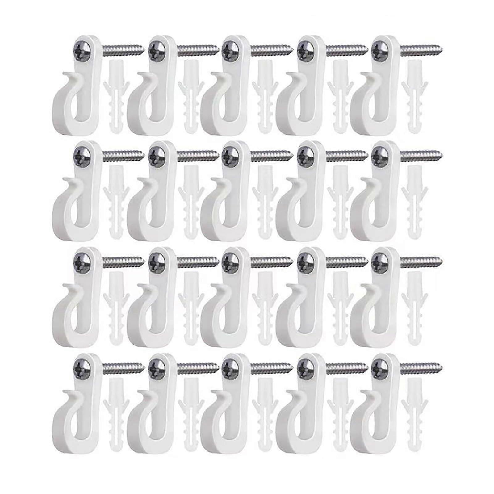 Gutter Hooks White Durable Plastic For Hanging Holiday Lights Reusable S Hooks