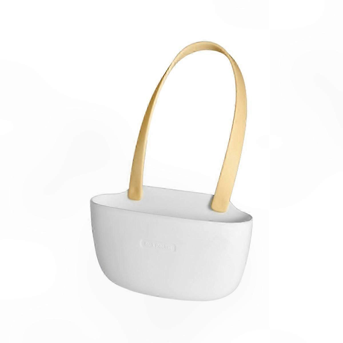 Multipurpose Yellow Sponges Soap Caddy with Dish Rack for Kitchen Bathroom Storage and Drying Solution