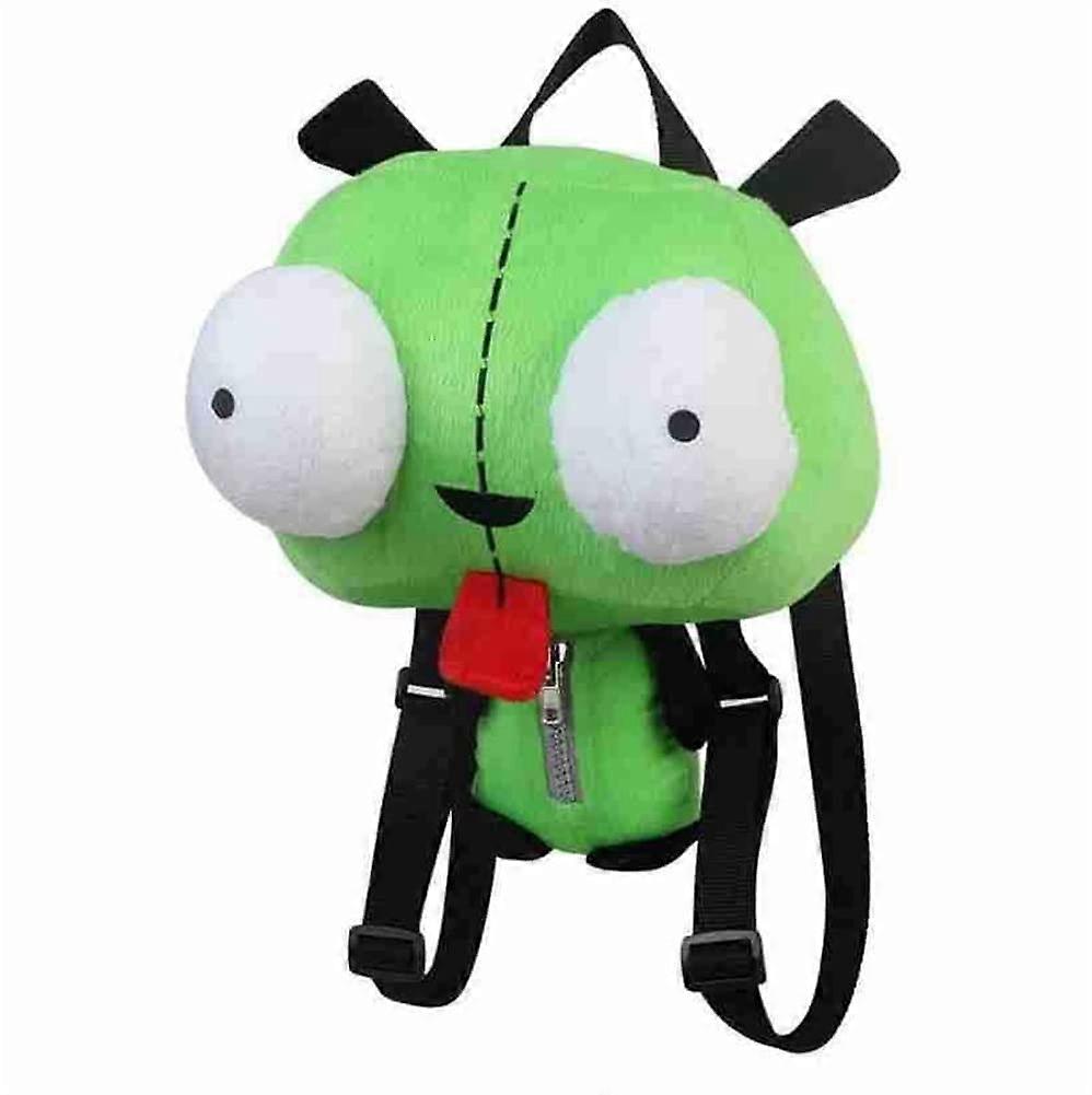 Plush Toy Fluffy Plush Toy Alien Invader Zim 3D Eyes Robot Gir Cute Stuffed Plush Backpack Green Bag 14 Inch Cuddly Toy Lovers