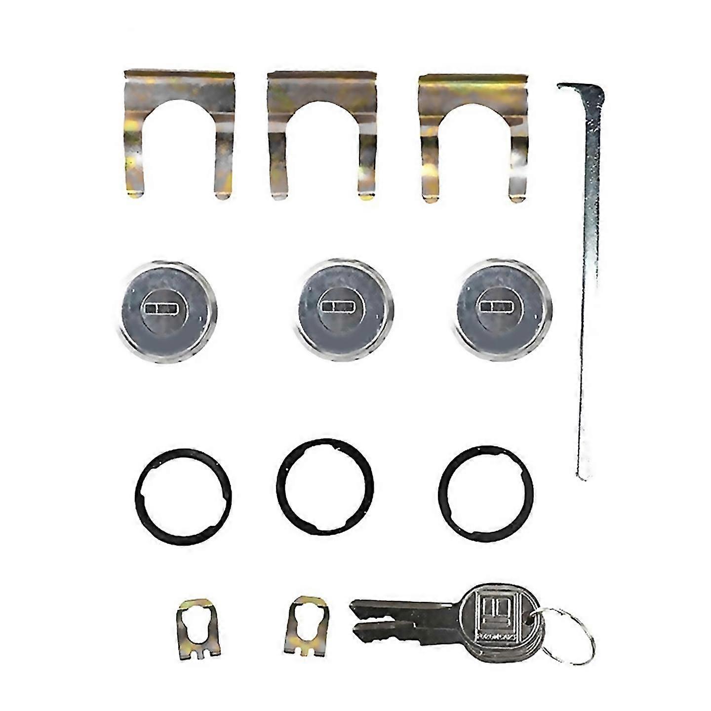 For door trunk key kit door lock cylinder set with keys for
