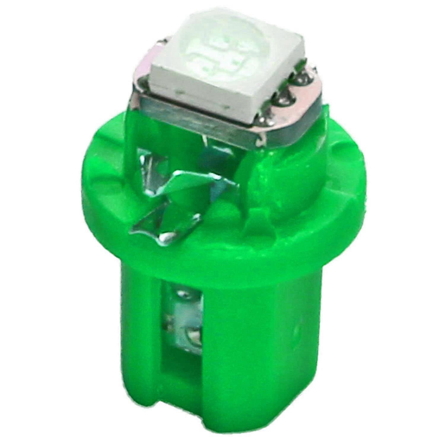 B8.5d Speedometer Lighting LED 5050 SMD BAX10D High Power Green Instrument Light for Cockpit and Interior Use