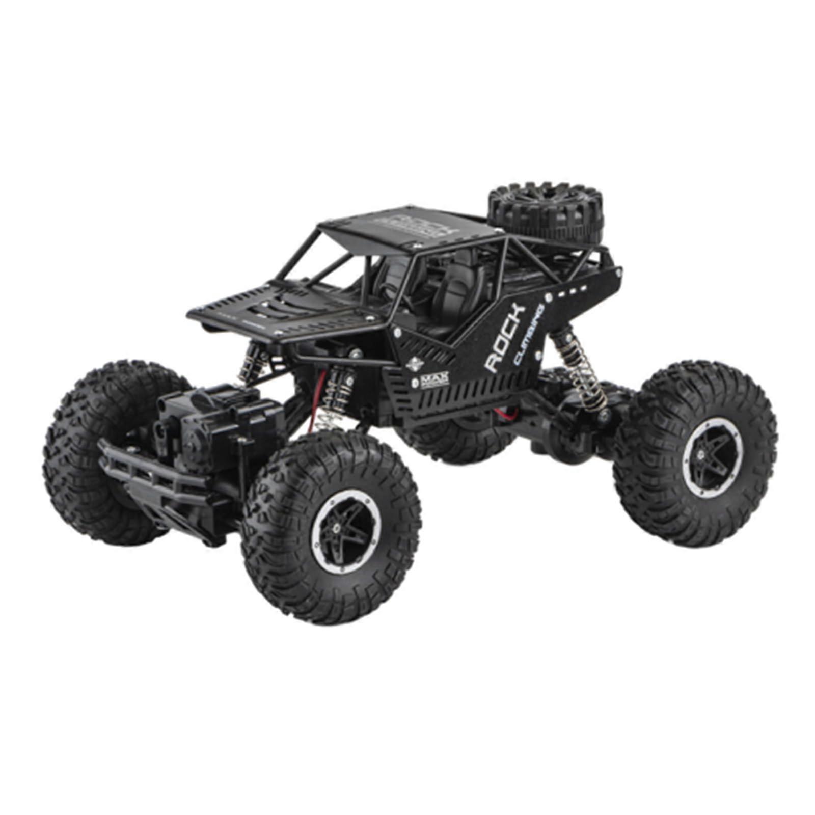Speed All Terrain Remote Control Car 4WD Off Road RC Vehicle Durable Climbing Toy for Kids with Powerful Motor (Black, One Size) Black One Size