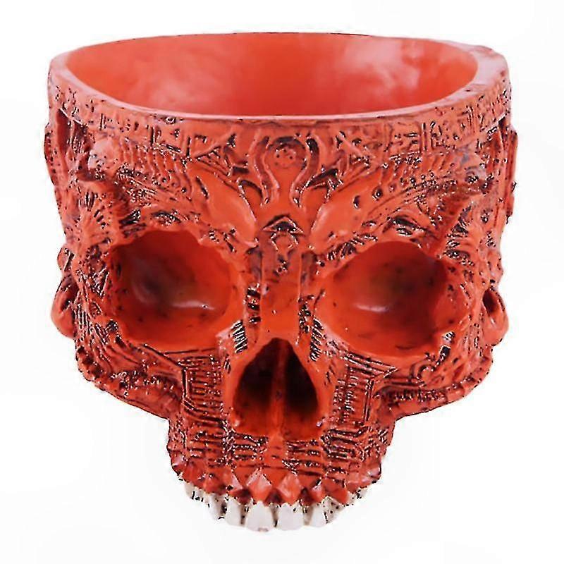 Single Ceramic Skull Planter Pot