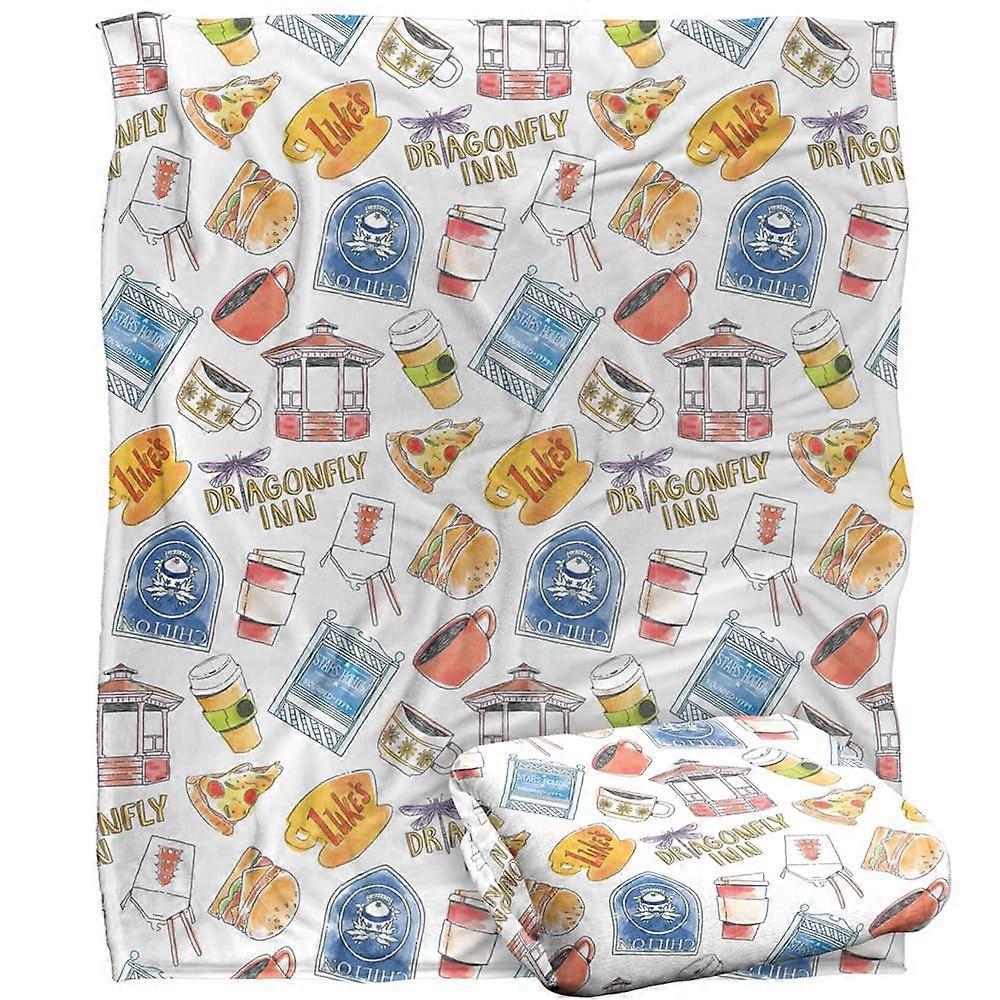 GILMORE GIRLS Blanket, 152 x 127 cm Dragonfly Inn and Lukes Silky Touch Super Soft Throw Blanket One Size Multicolor