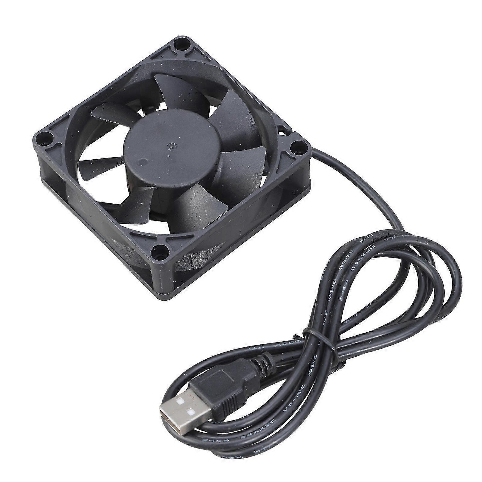 USB 5V 7x7cm Cooling Fan 7025 2300RPM Low Noise for Desktop Computers and